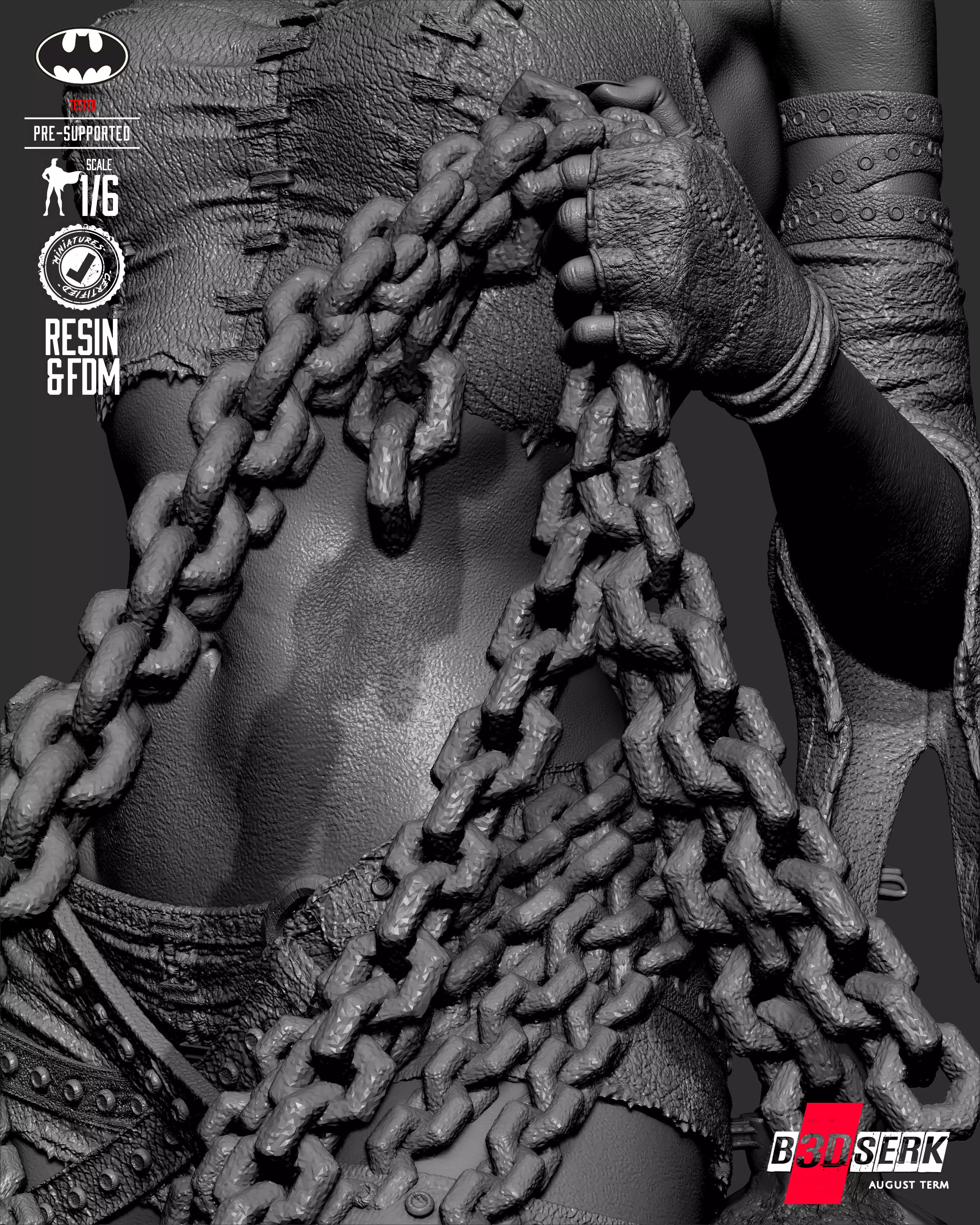 B3DSERK Harley Quinn Who Laughts Sculpture 3D print model_36