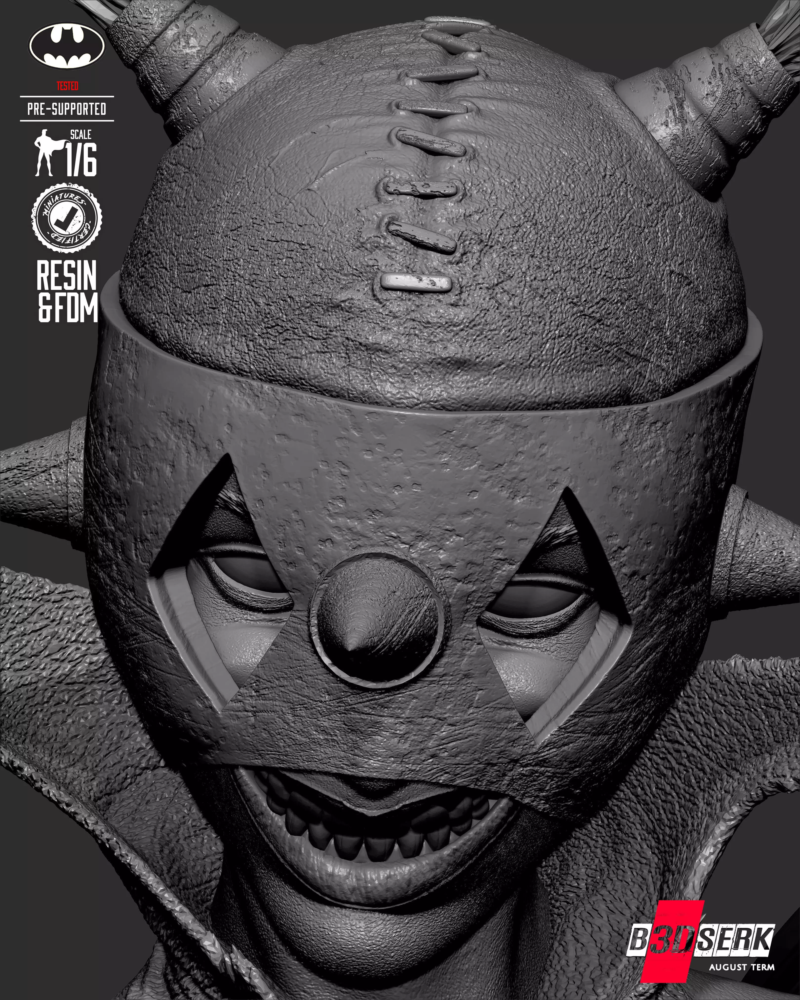 B3DSERK Harley Quinn Who Laughts Sculpture 3D print model_31