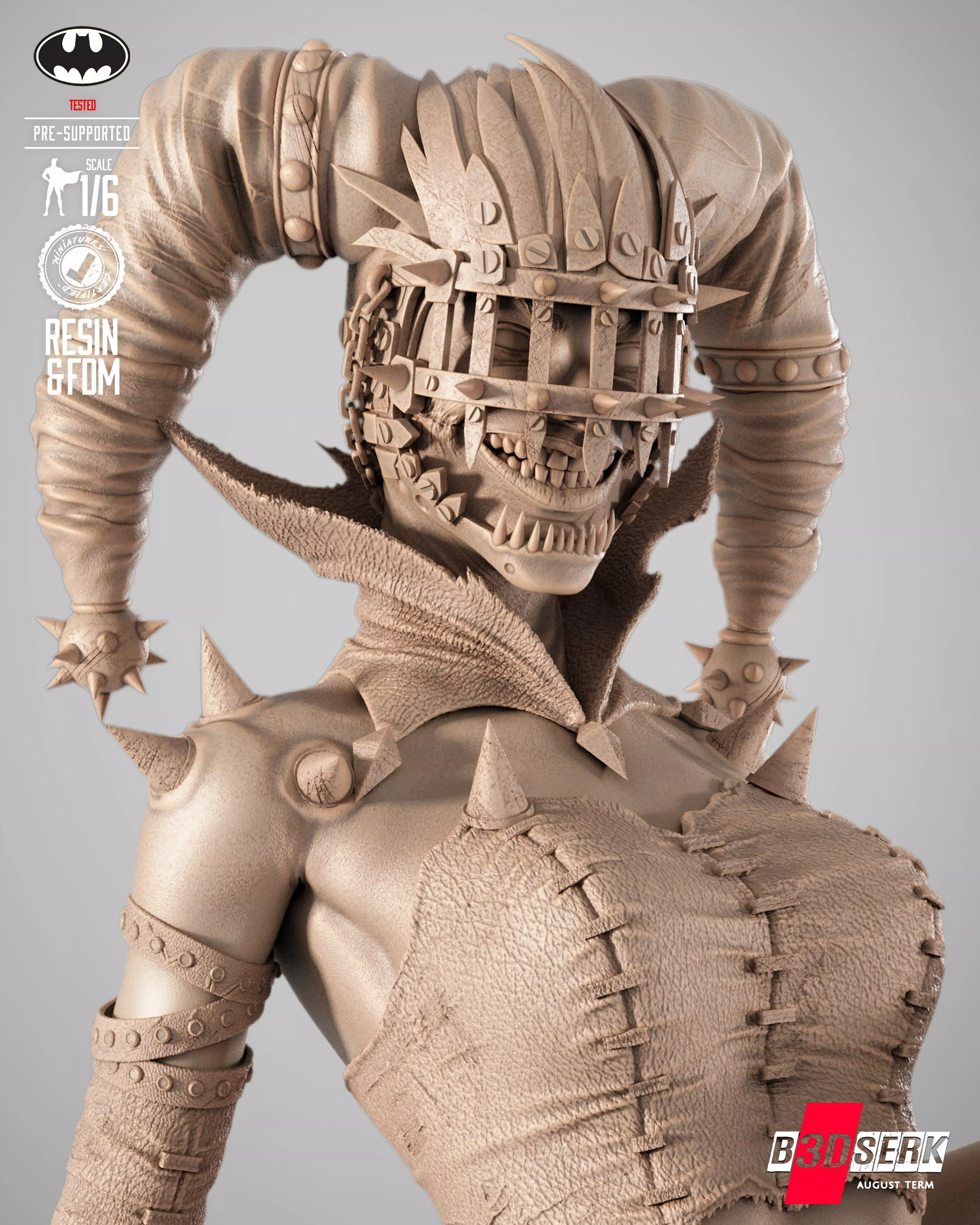 B3DSERK Harley Quinn Who Laughts Sculpture 3D print model_27