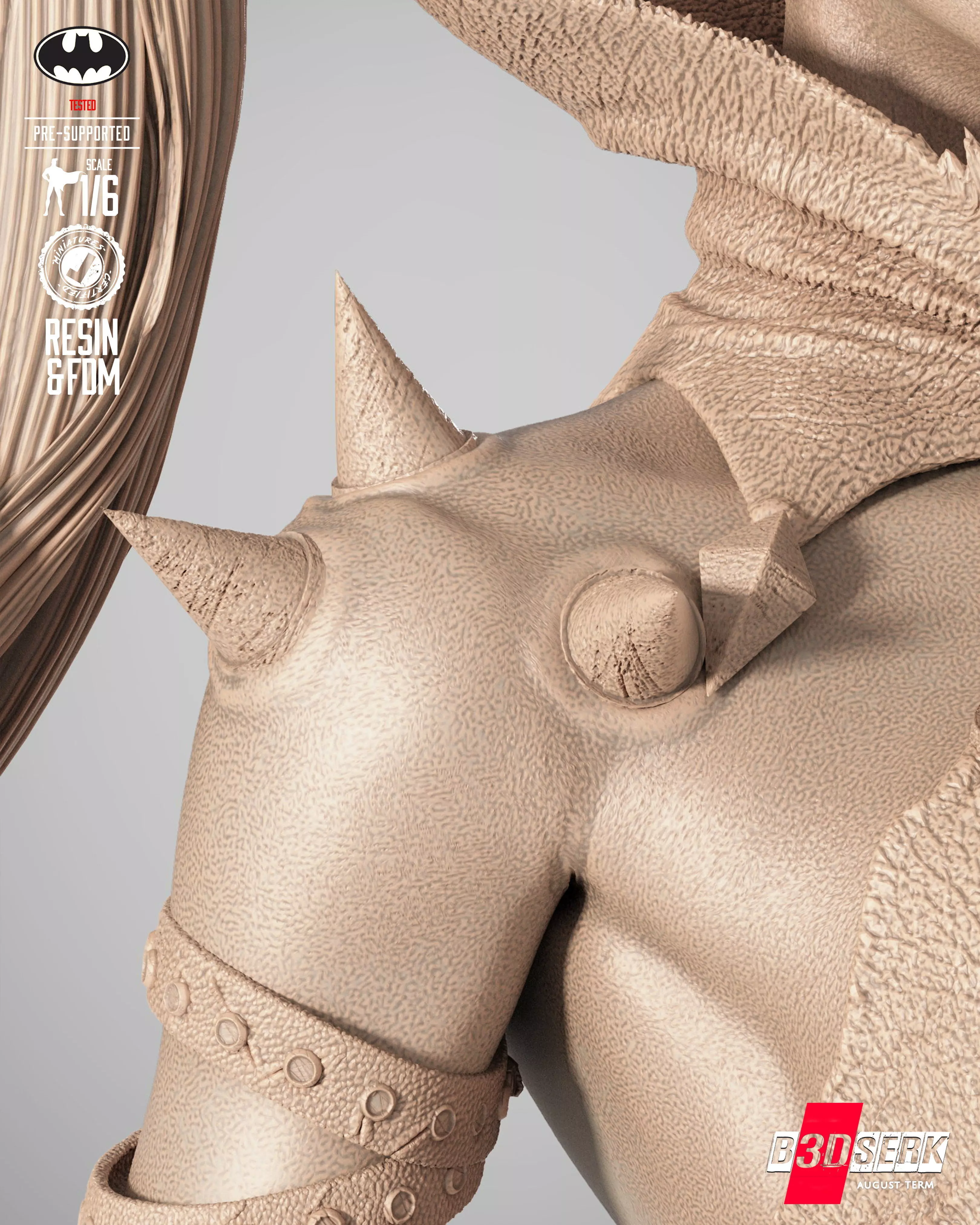 B3DSERK Harley Quinn Who Laughts Sculpture 3D print model_5