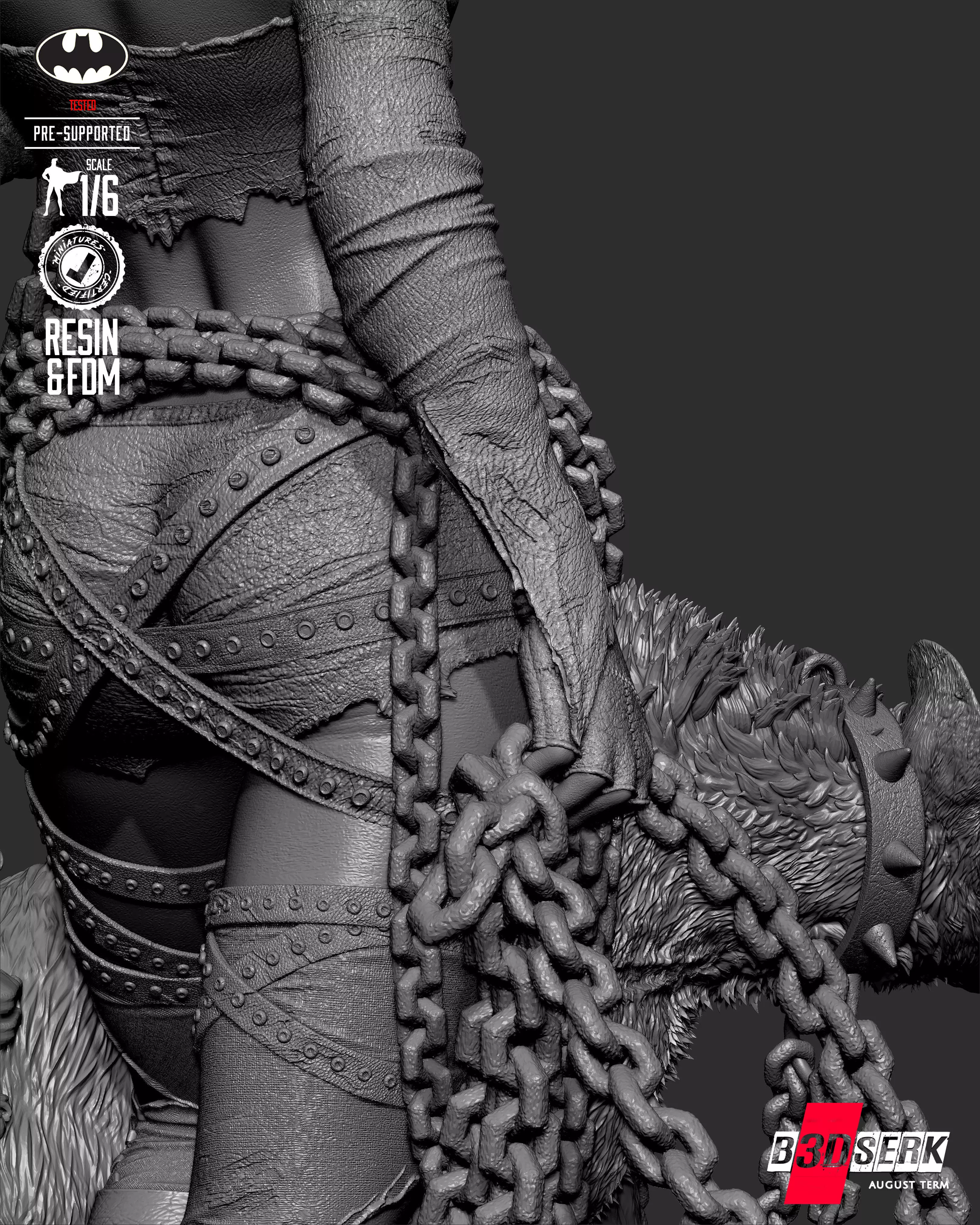 B3DSERK Harley Quinn Who Laughts Sculpture 3D print model_35