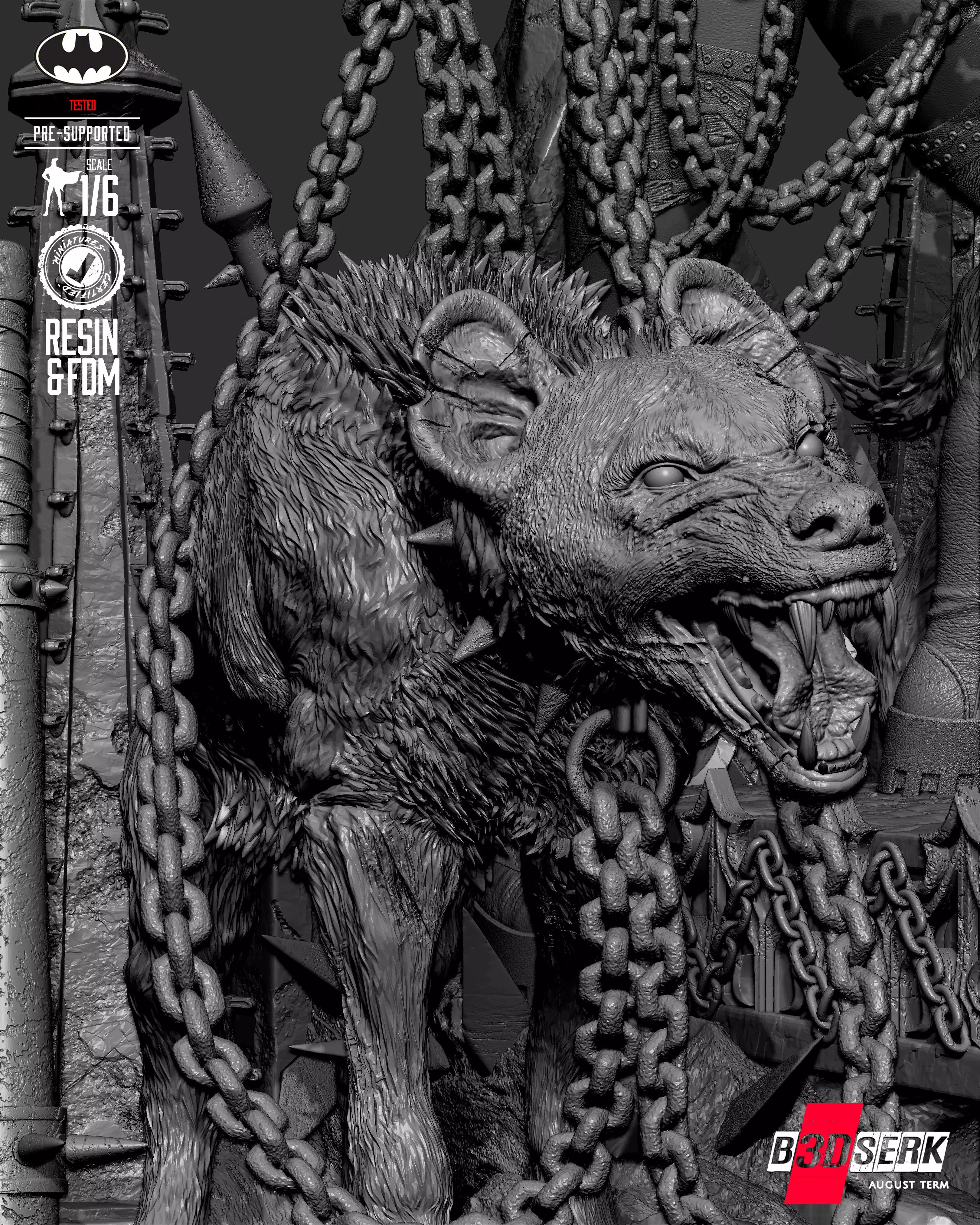 B3DSERK Harley Quinn Who Laughts Sculpture 3D print model_6