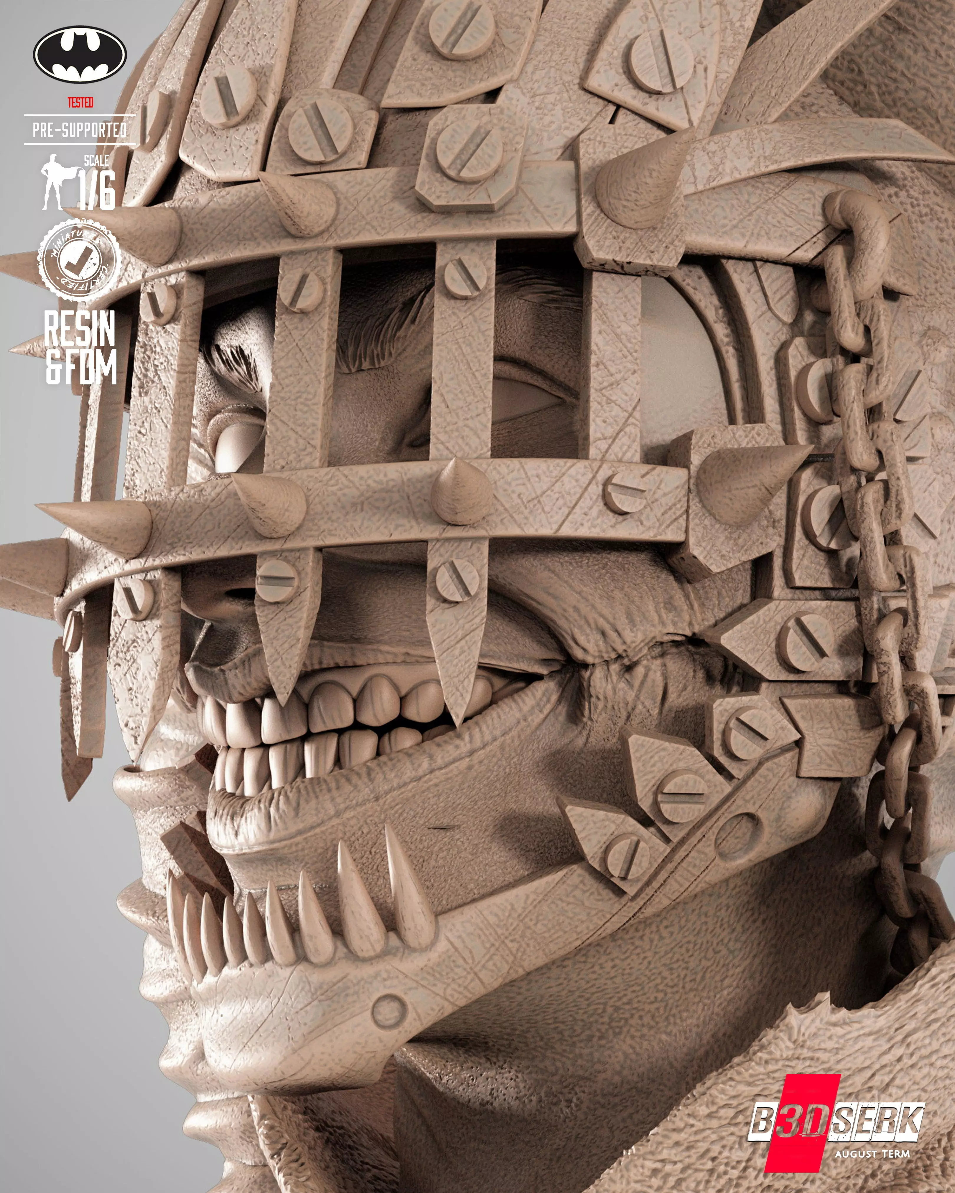 B3DSERK Harley Quinn Who Laughts Sculpture 3D print model_29