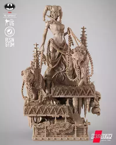 B3DSERK Harley Quinn Who Laughts Sculpture