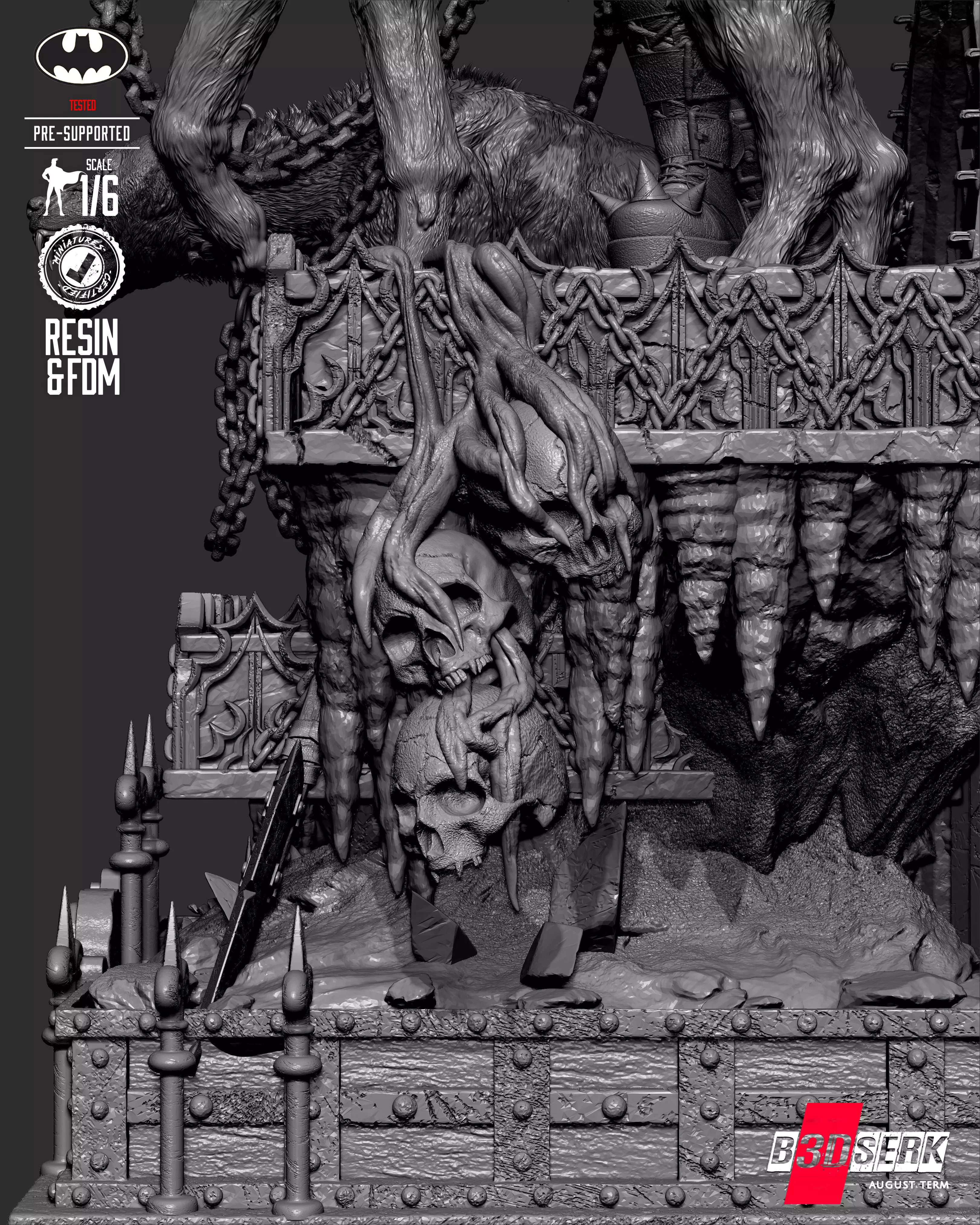 B3DSERK Harley Quinn Who Laughts Sculpture 3D print model_24