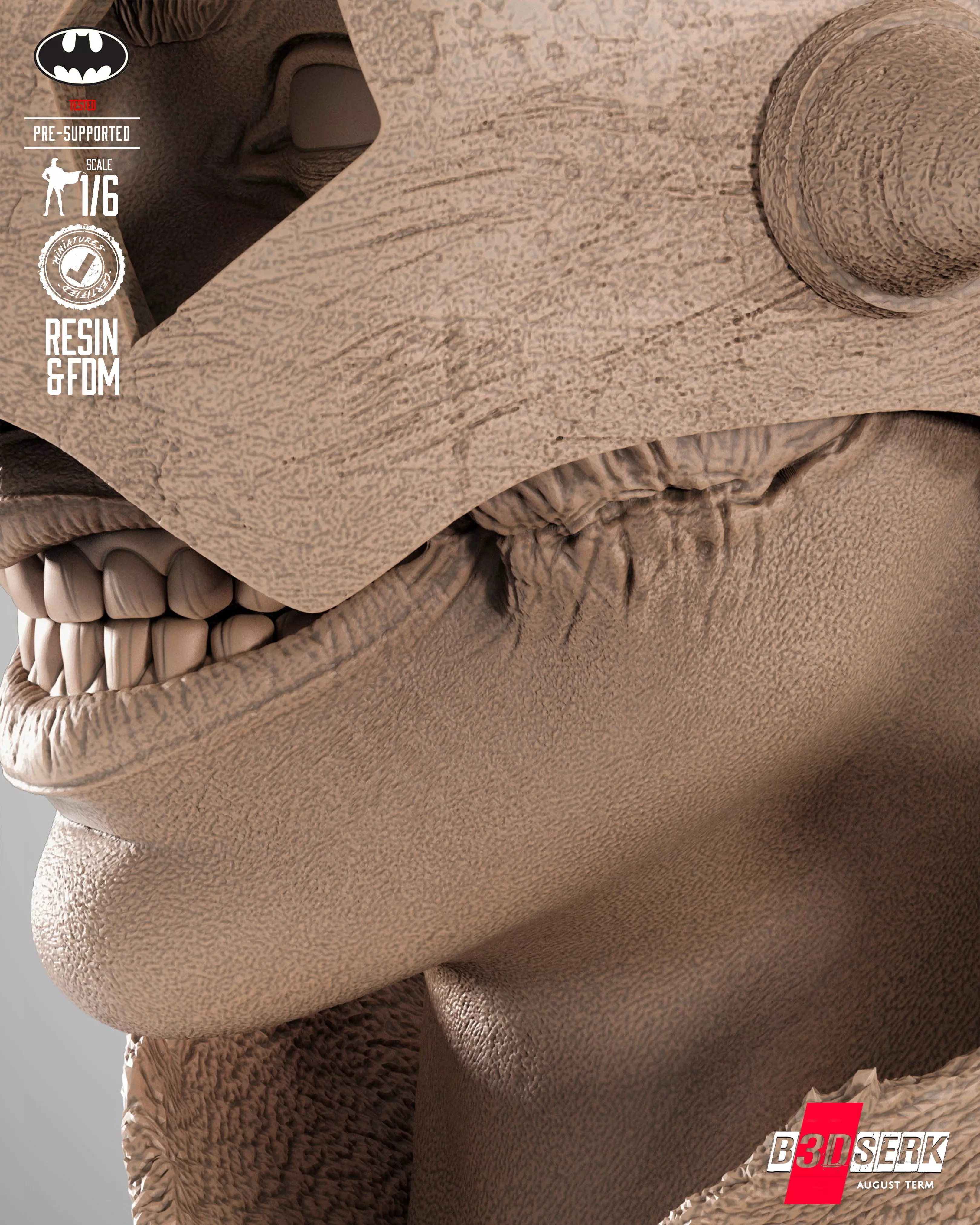 B3DSERK Harley Quinn Who Laughts Sculpture 3D print model_23