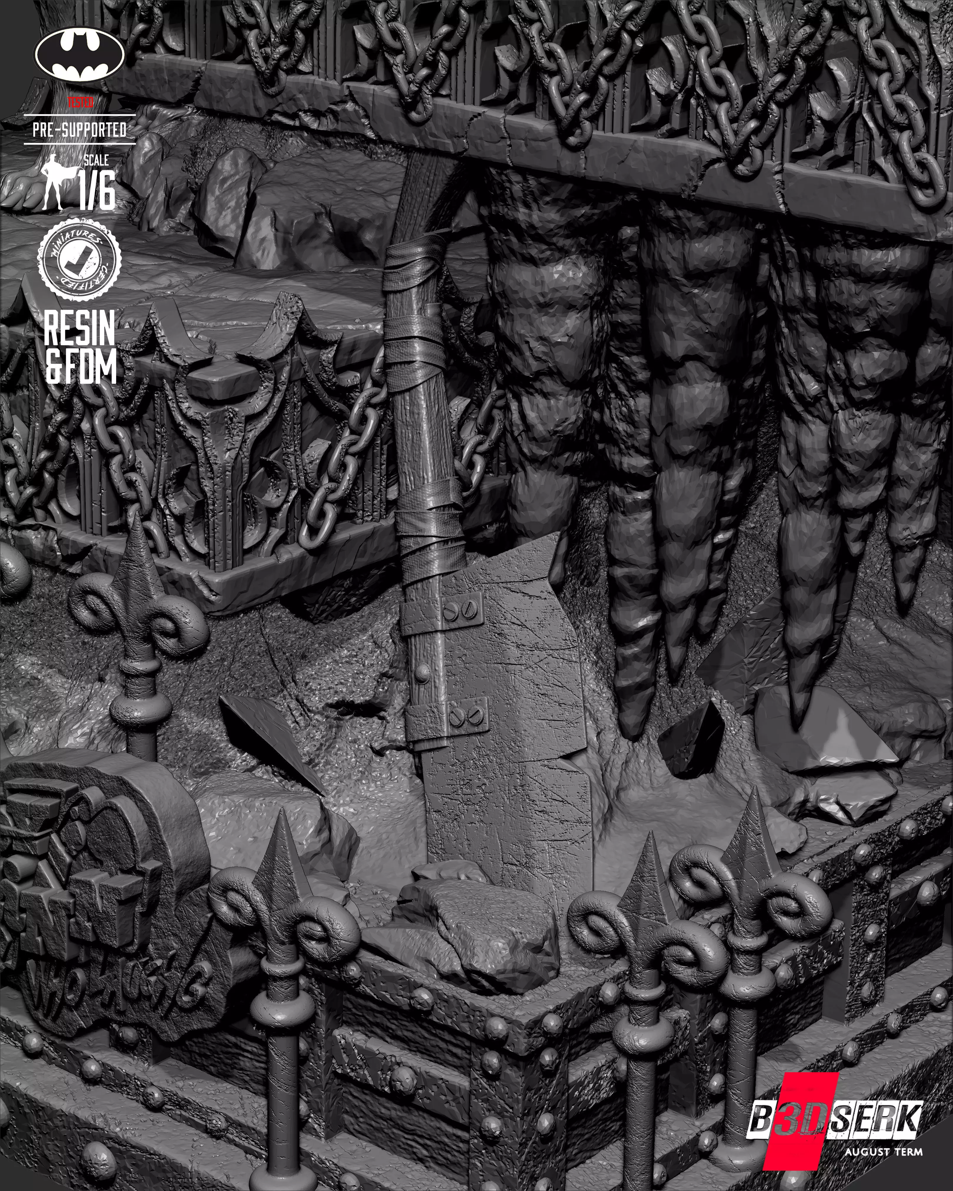 B3DSERK Harley Quinn Who Laughts Sculpture 3D print model_17