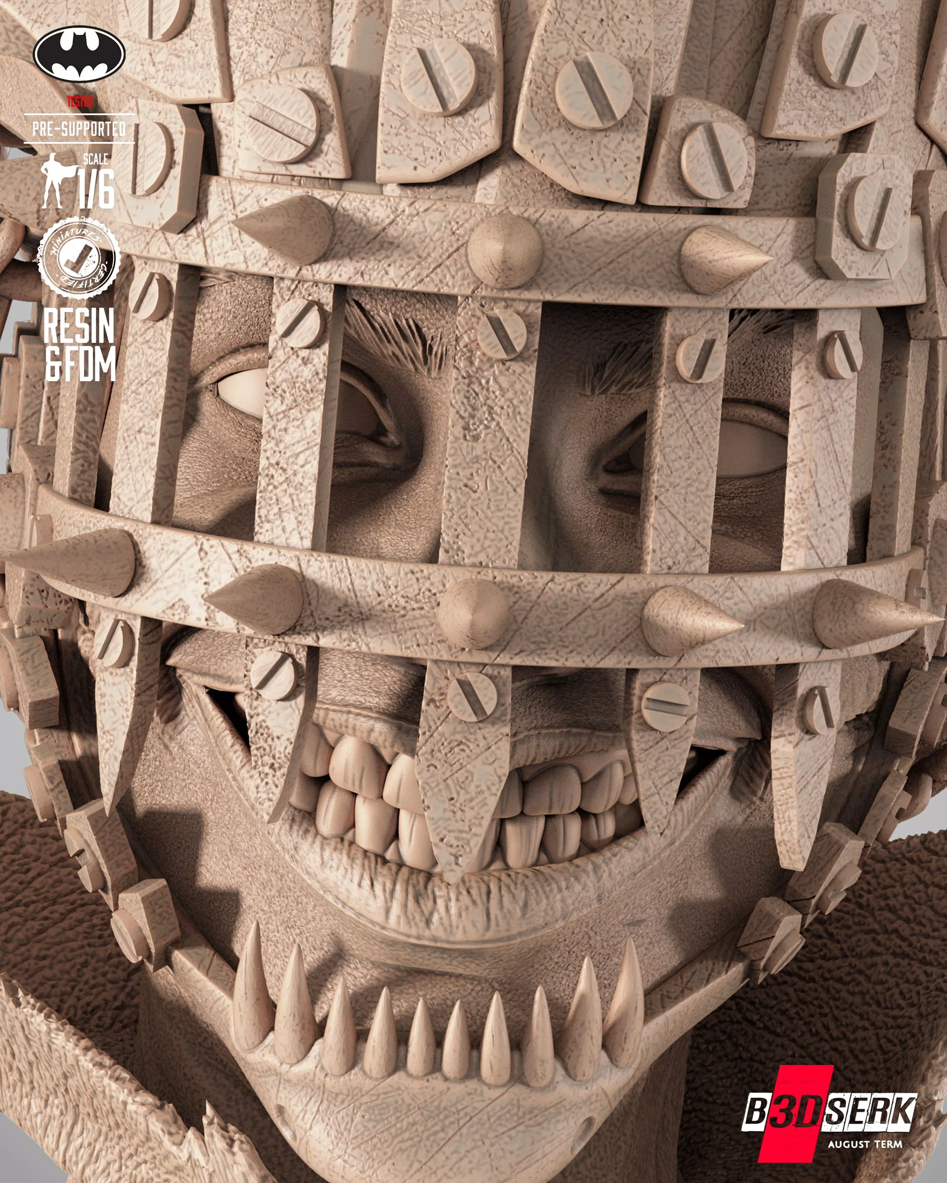 B3DSERK Harley Quinn Who Laughts Sculpture 3D print model_15