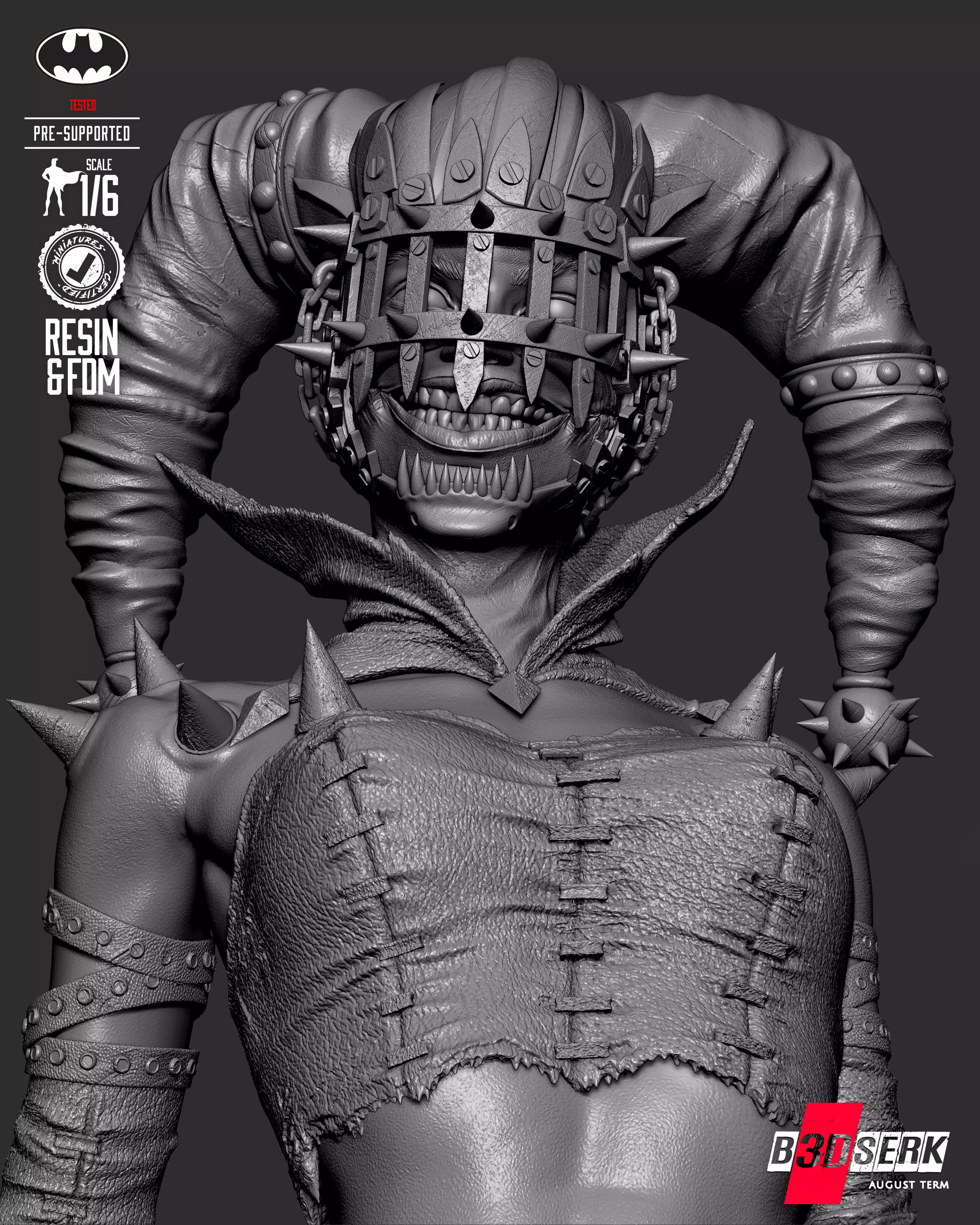 B3DSERK Harley Quinn Who Laughts Sculpture 3D print model_37