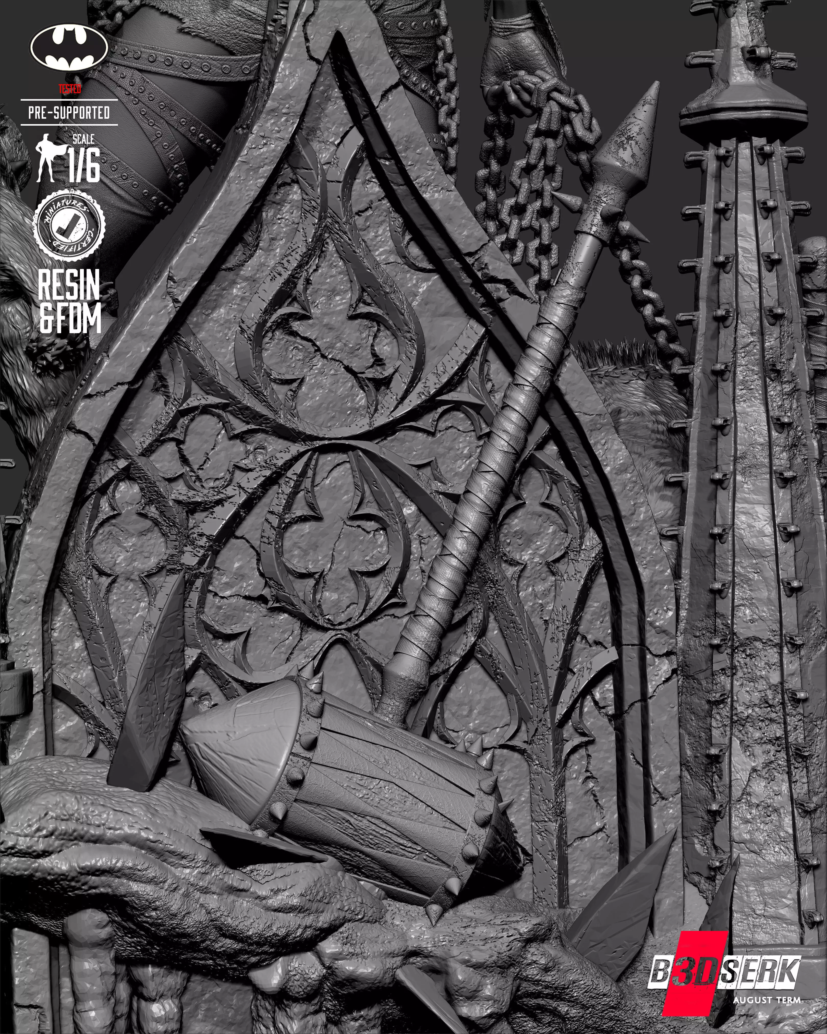 B3DSERK Harley Quinn Who Laughts Sculpture 3D print model_19