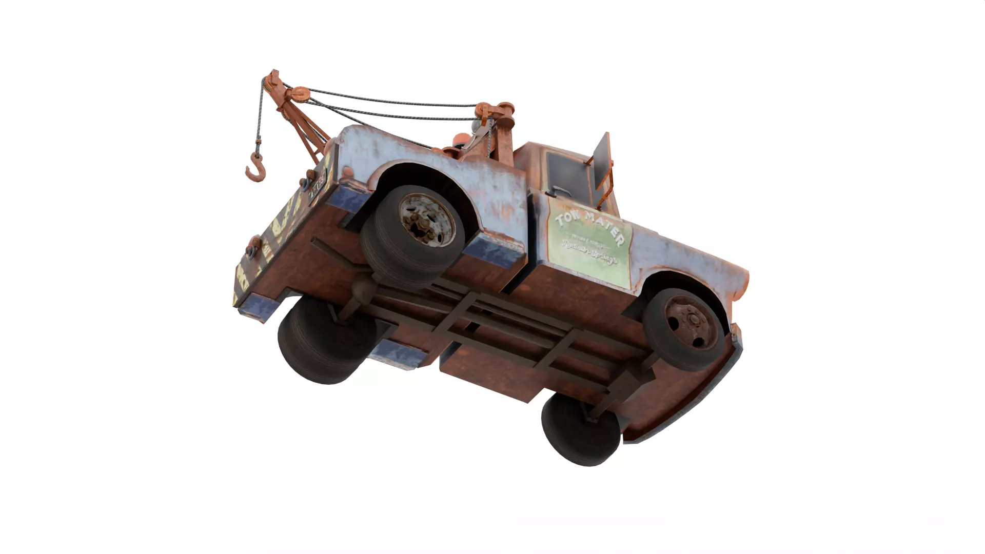 Sir Tow Mater Low-poly 3D model_7
