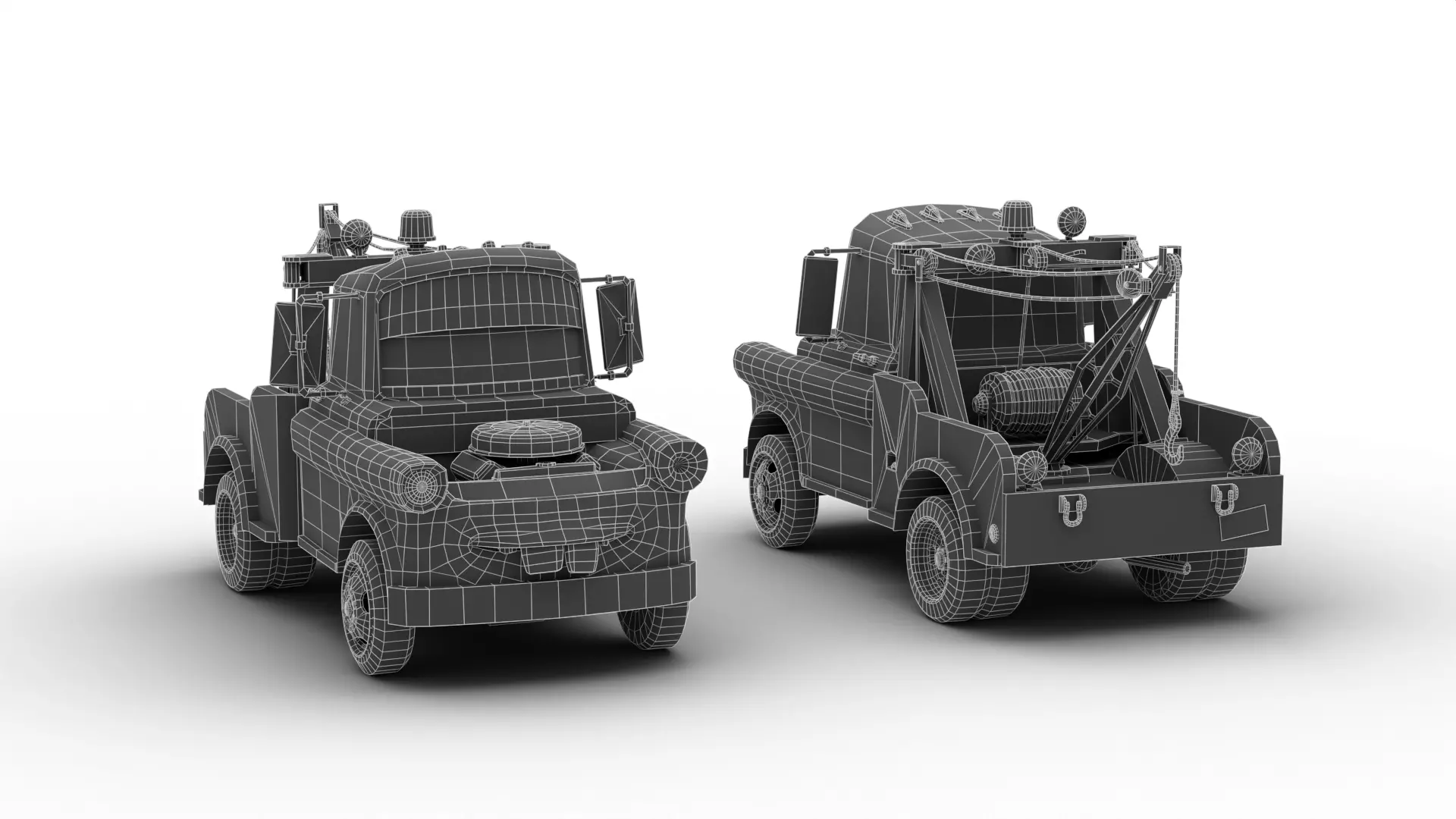 Sir Tow Mater Low-poly 3D model_11