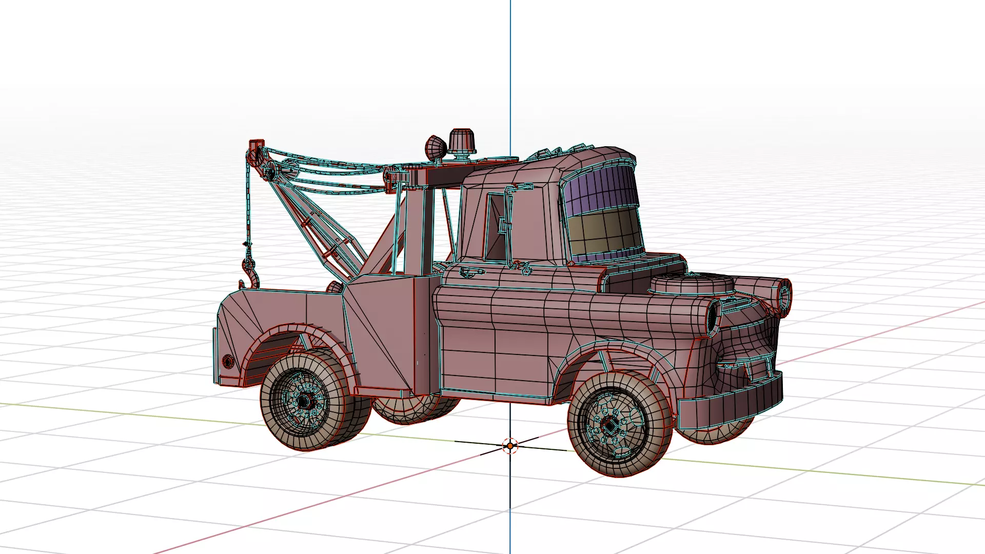 Sir Tow Mater Low-poly 3D model_12