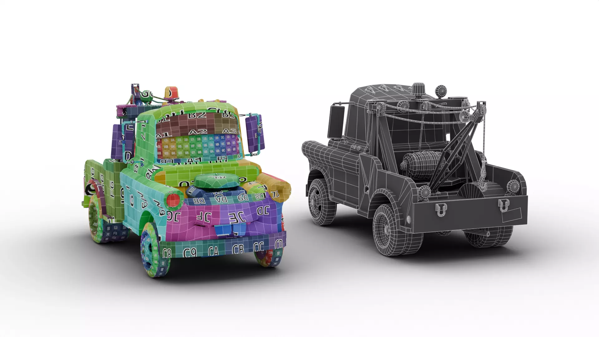 Sir Tow Mater Low-poly 3D model_10