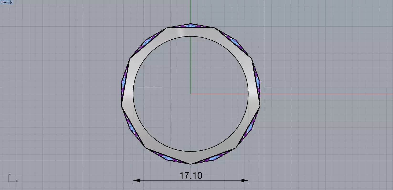 Ring With Gems 3D print model_7