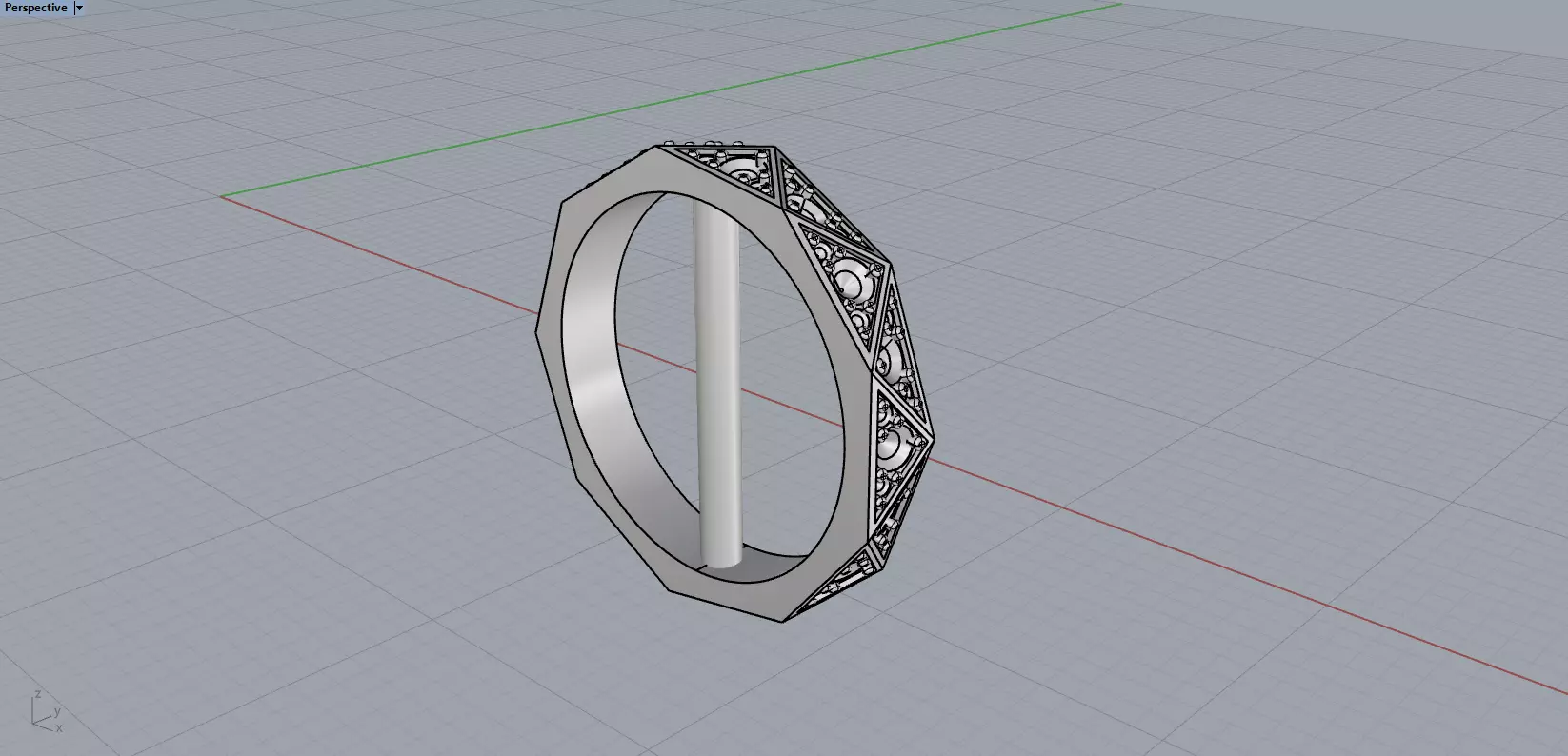 Ring With Gems 3D print model_10