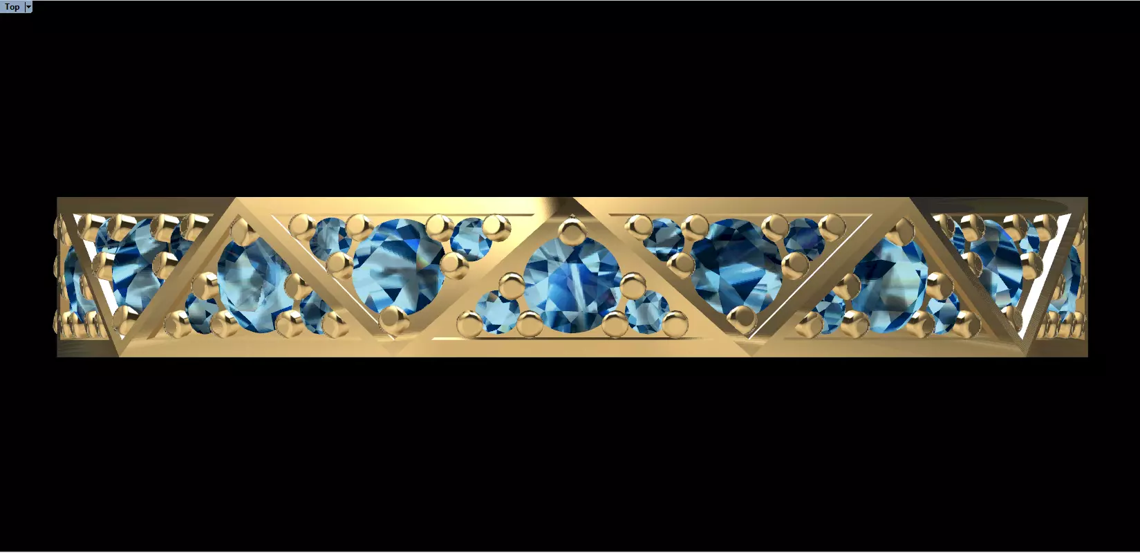 Ring With Gems 3D print model_2