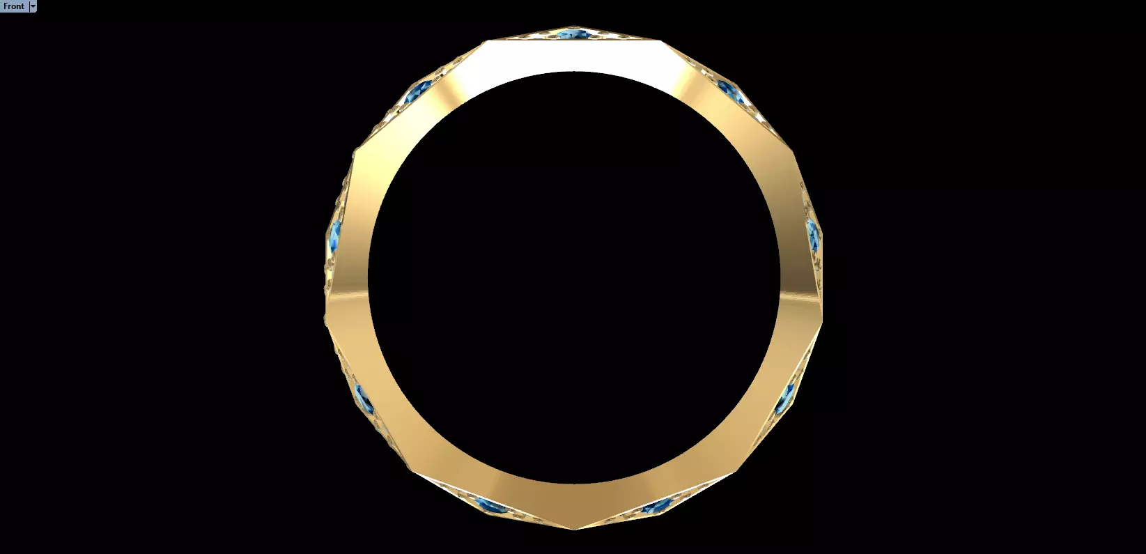 Ring With Gems 3D print model_1