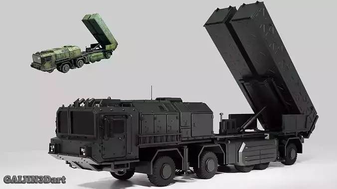 Hrim-2  Ballistic Missile Launcher - 3D Printable Model
