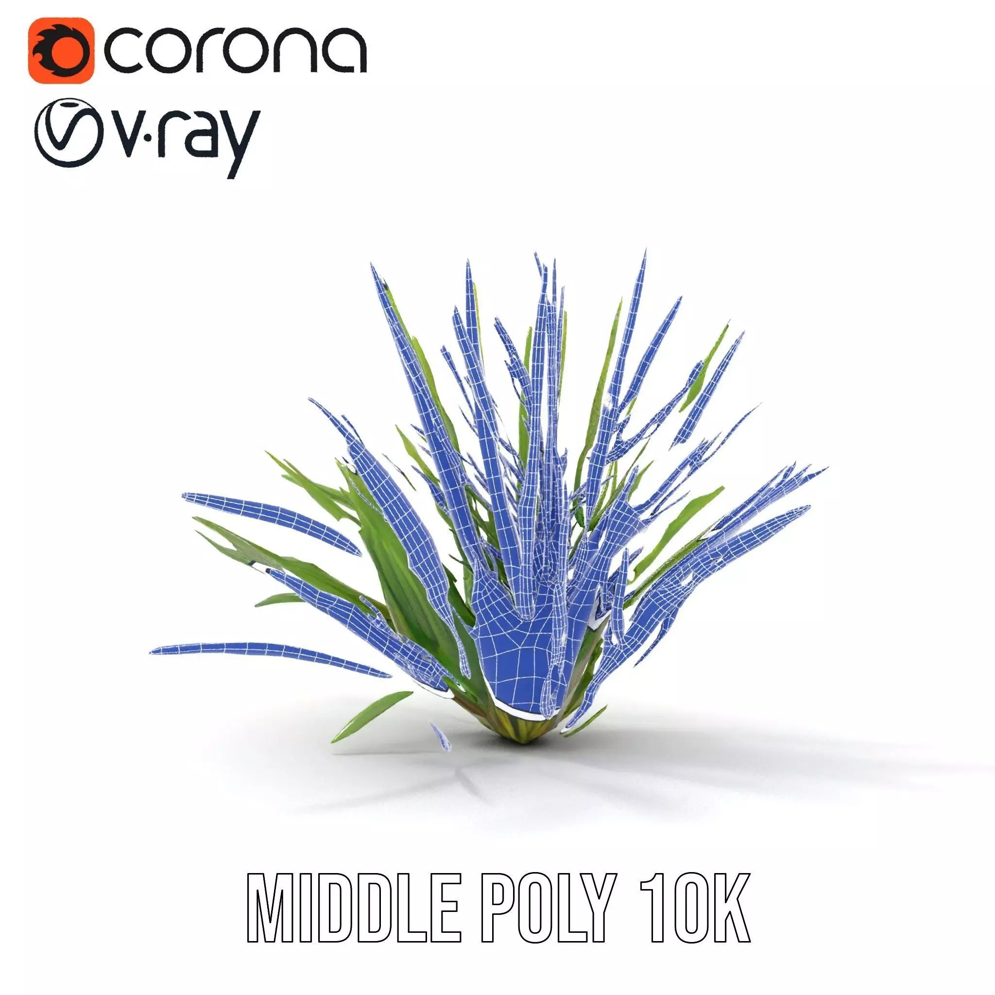 Green Grass Cluster model pack Low-poly 3D model_27