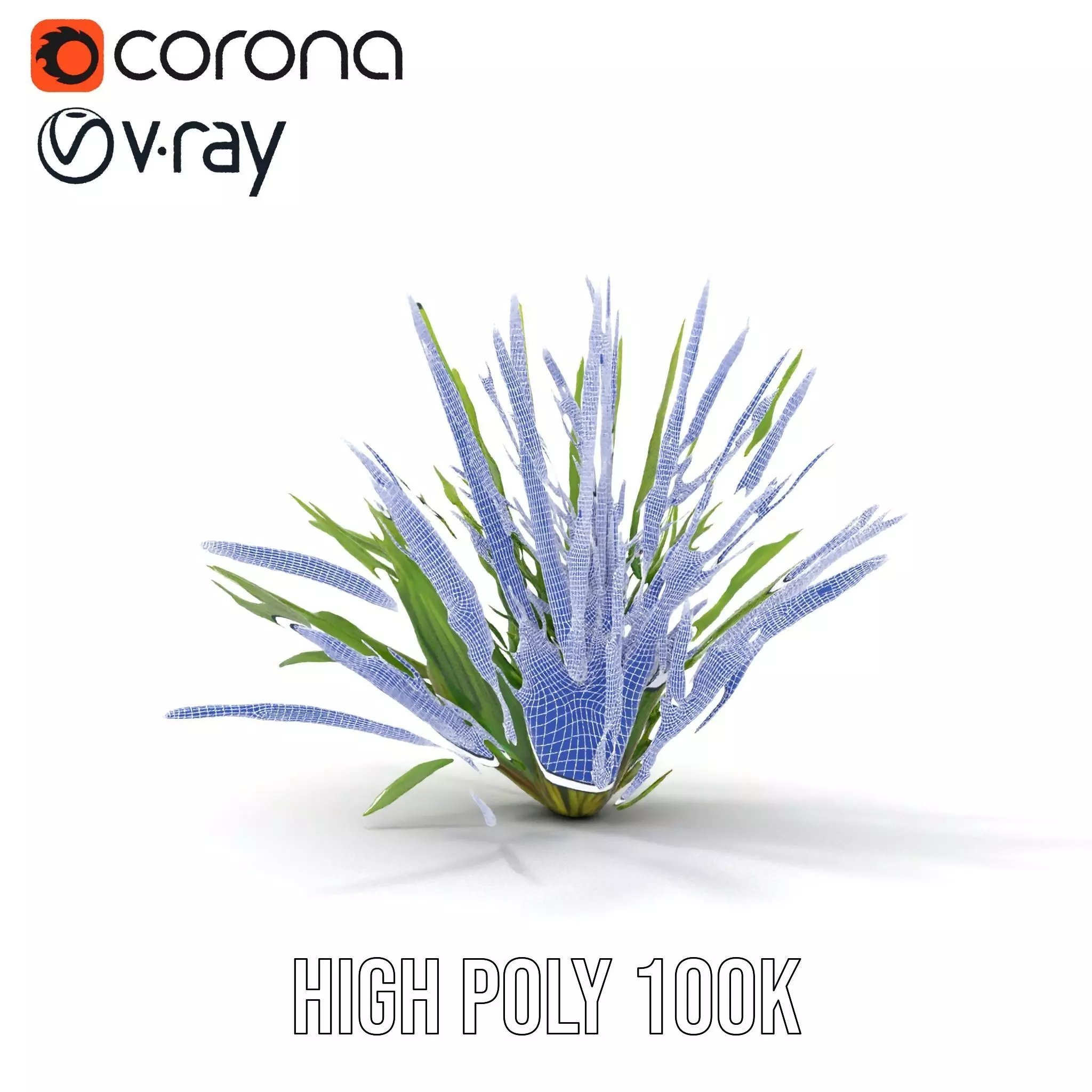 Green Grass Cluster model pack Low-poly 3D model_29