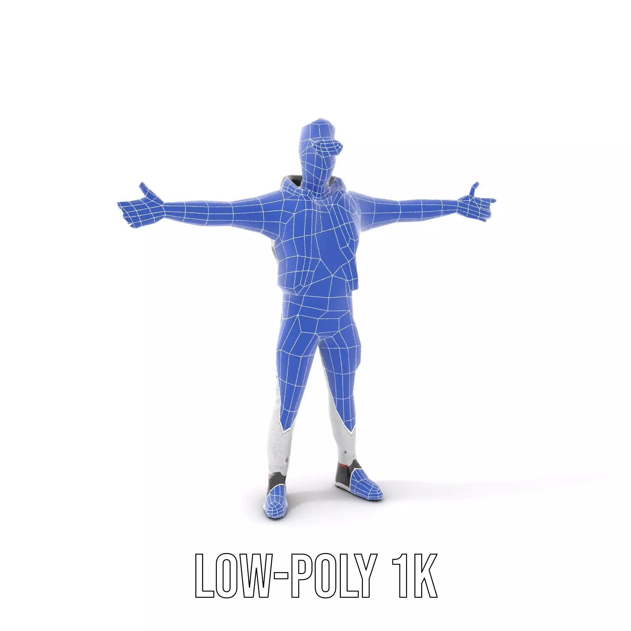 Futuristic Streetwear Male model pack Low-poly 3D model_17