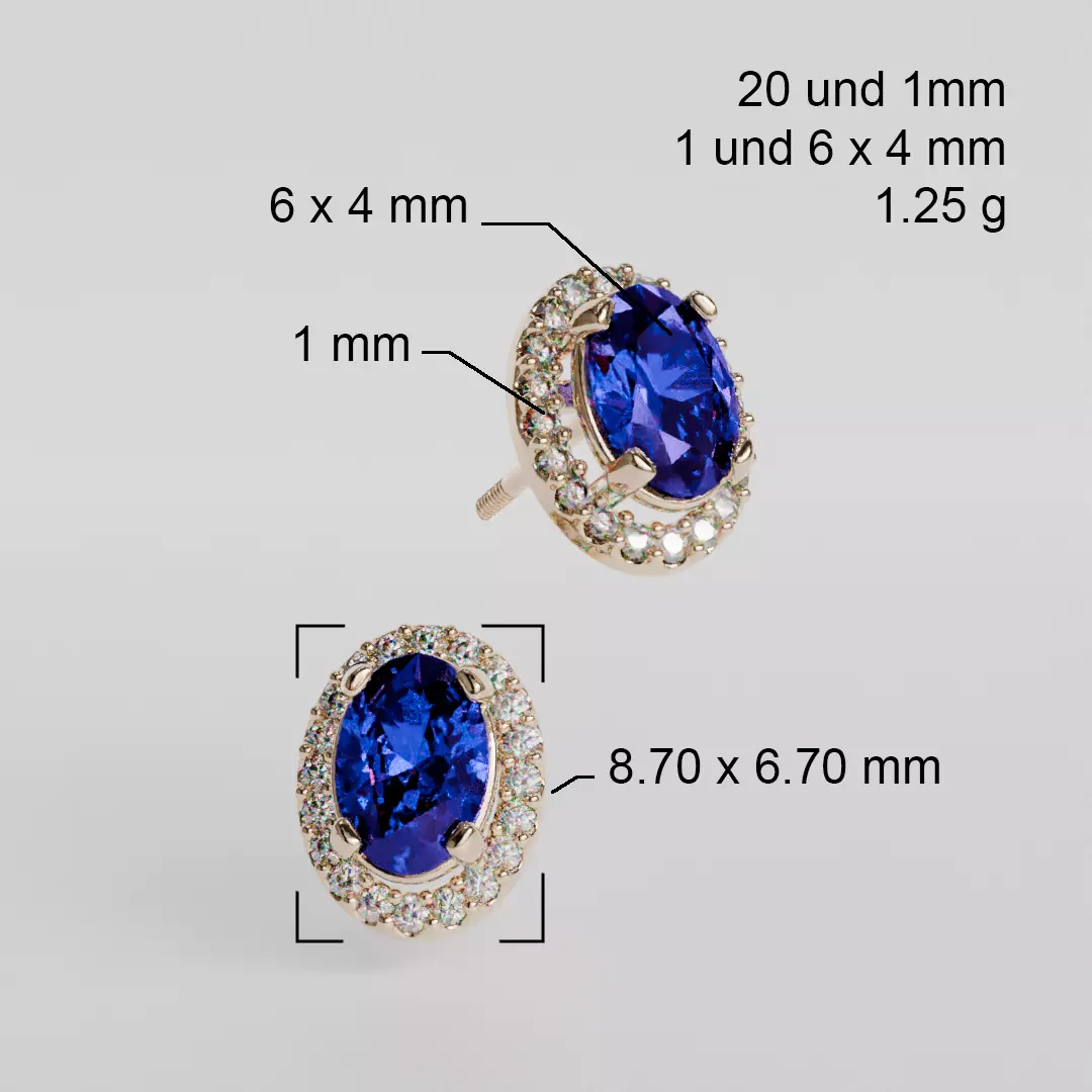 Oval earrings 3D print model