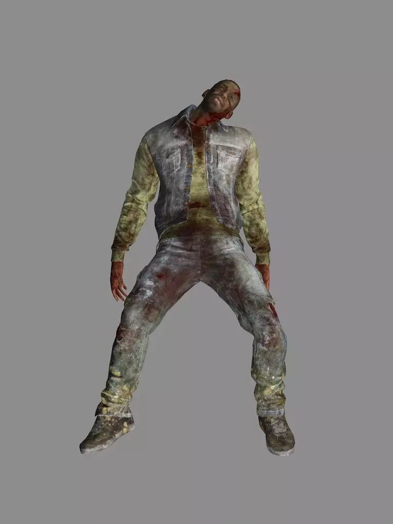 Horror Assets - Human Corpses Pack X2 Low-poly 3D Model Low-poly 3D model_5