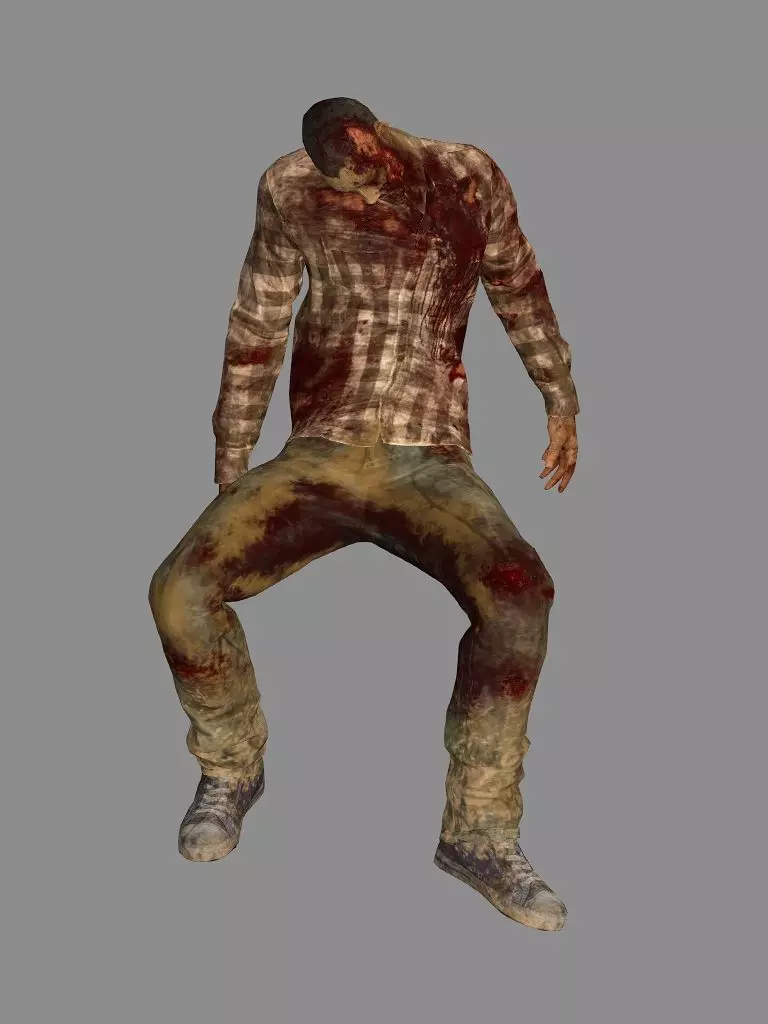 Horror Assets - Human Corpses Pack X2 Low-poly 3D Model Low-poly 3D model_6