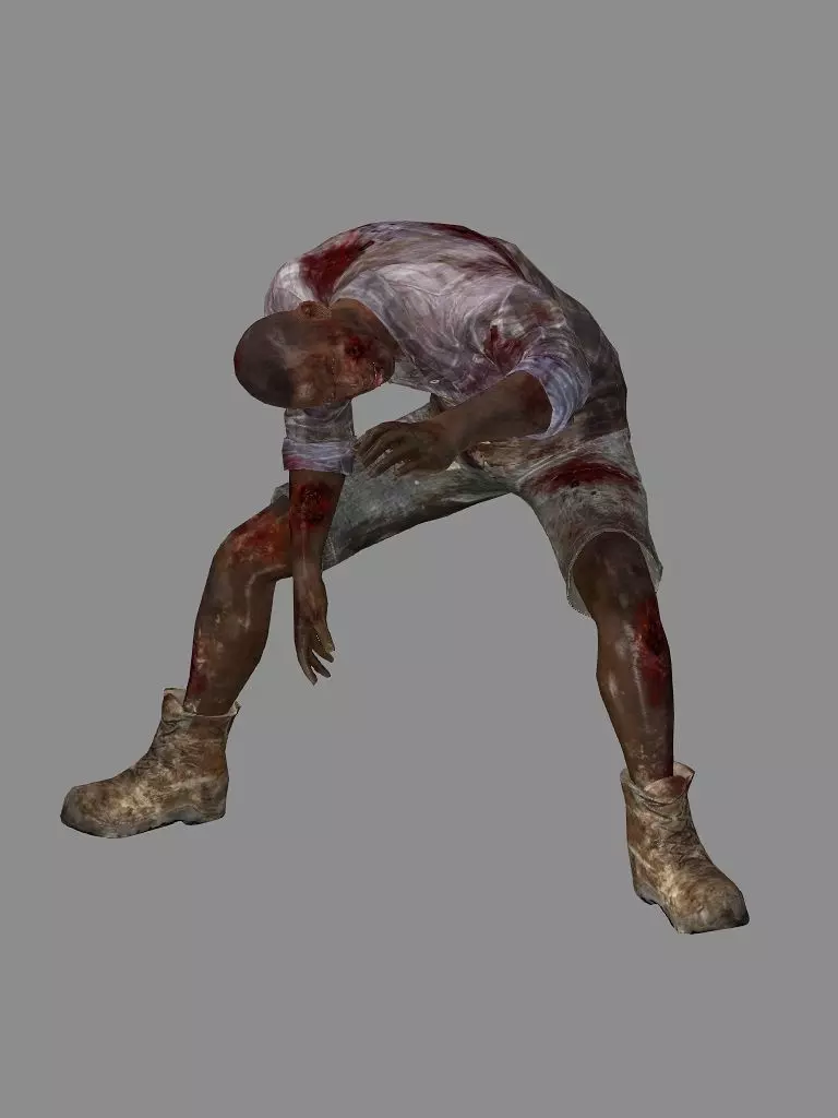 Horror Assets - Human Corpses Pack X2 Low-poly 3D Model Low-poly 3D model_7