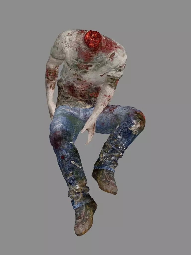 Horror Assets - Human Corpses Pack X2 Low-poly 3D Model Low-poly 3D model_8