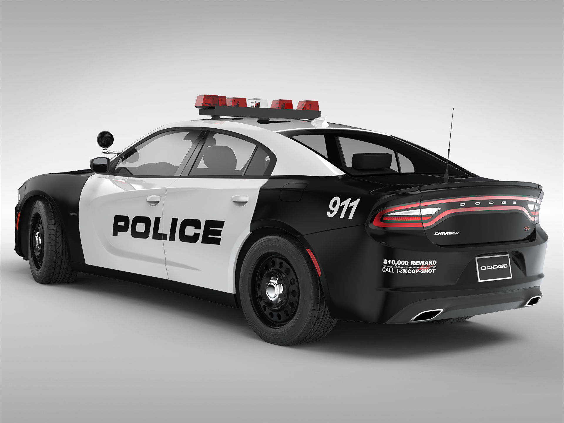 Dodge Charger Police 2015 3D model_1