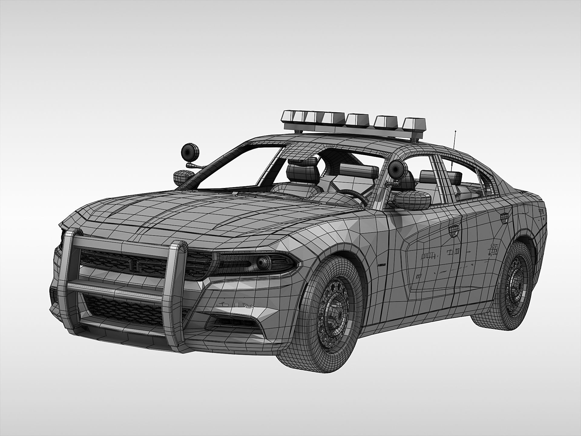 Dodge Charger Police 2015 3D model_6