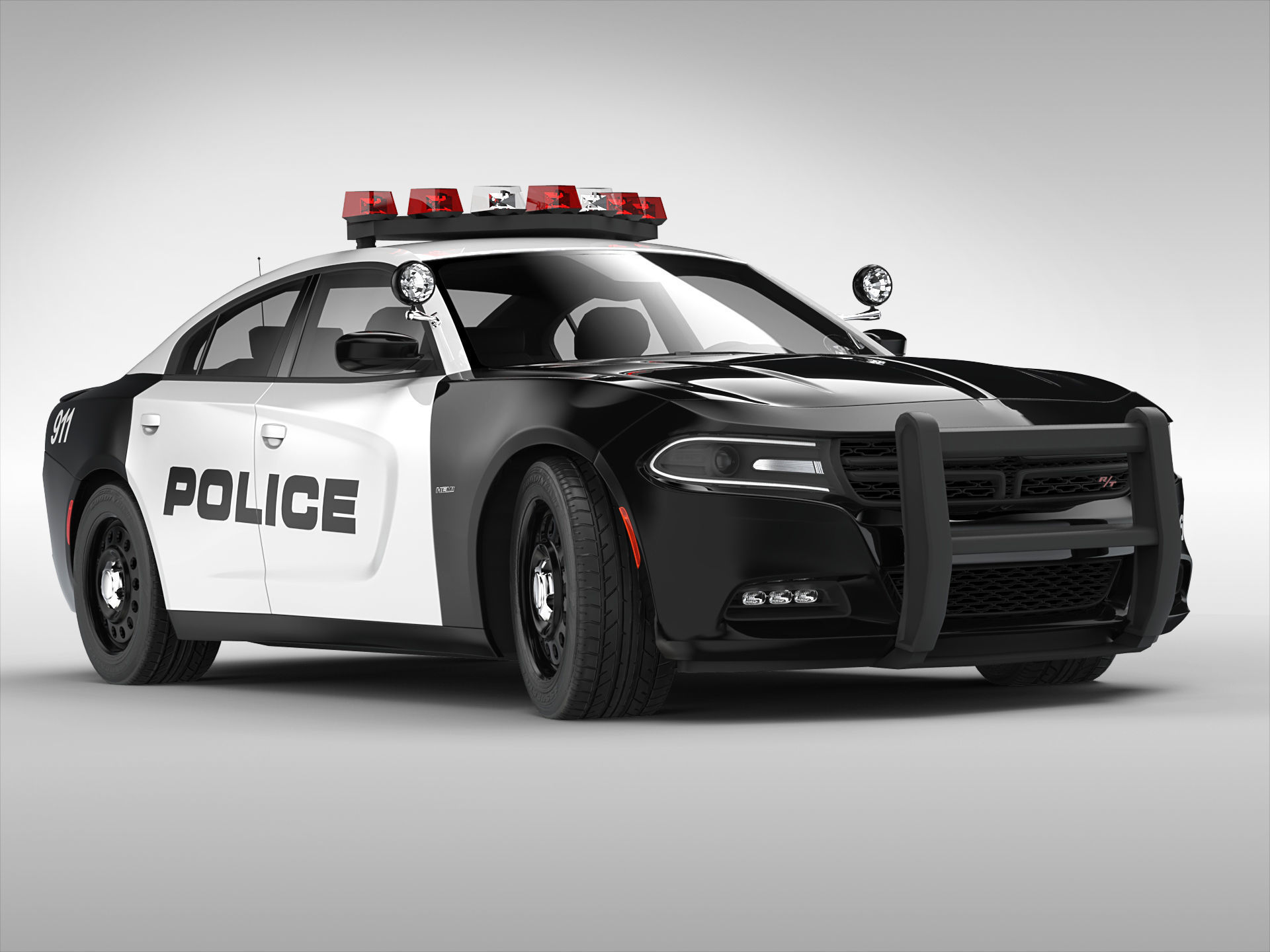 Dodge Charger Police 2015 3D model_3