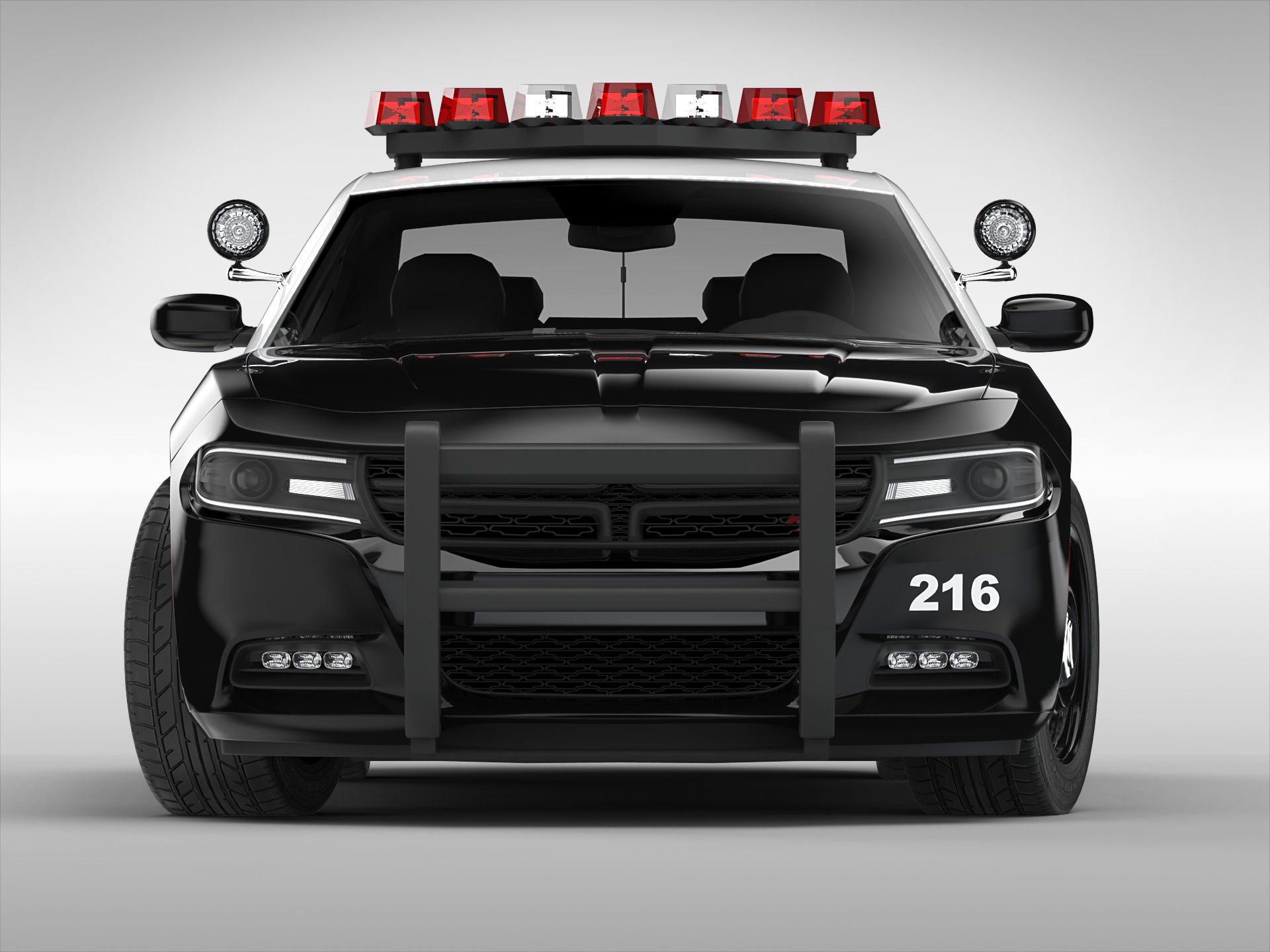 Dodge Charger Police 2015 3D model_4
