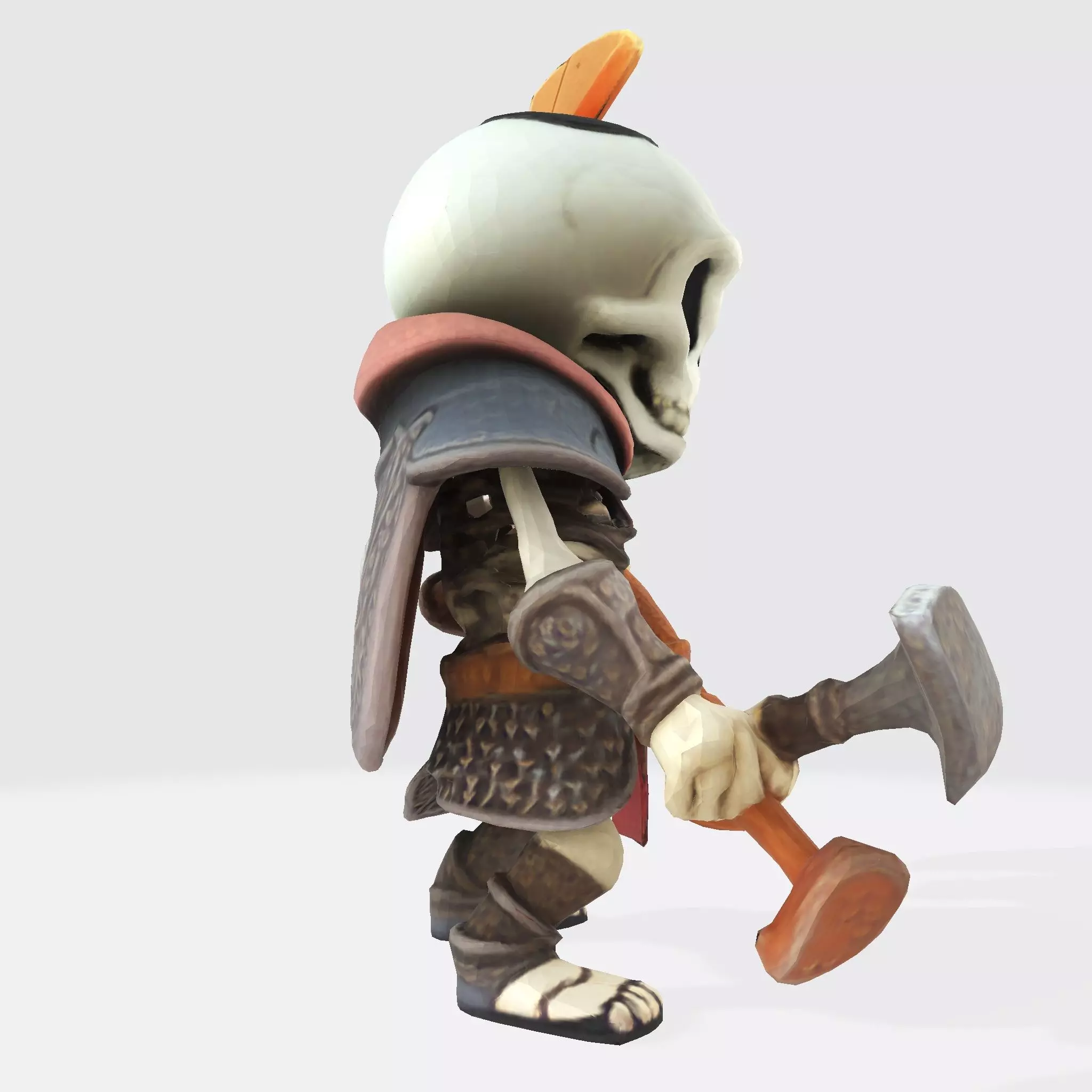 Cute Skeleton Warrior Norman for Print 3D print model_7