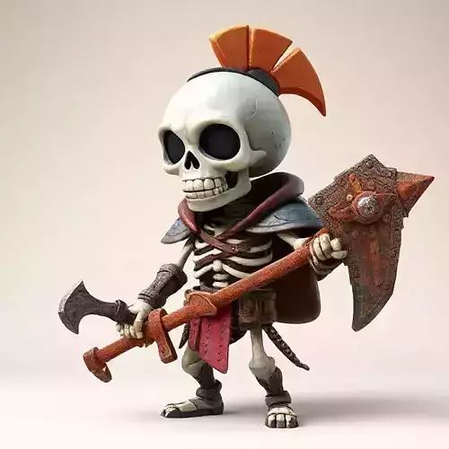 Cute Skeleton Warrior Norman for Print 3D print model