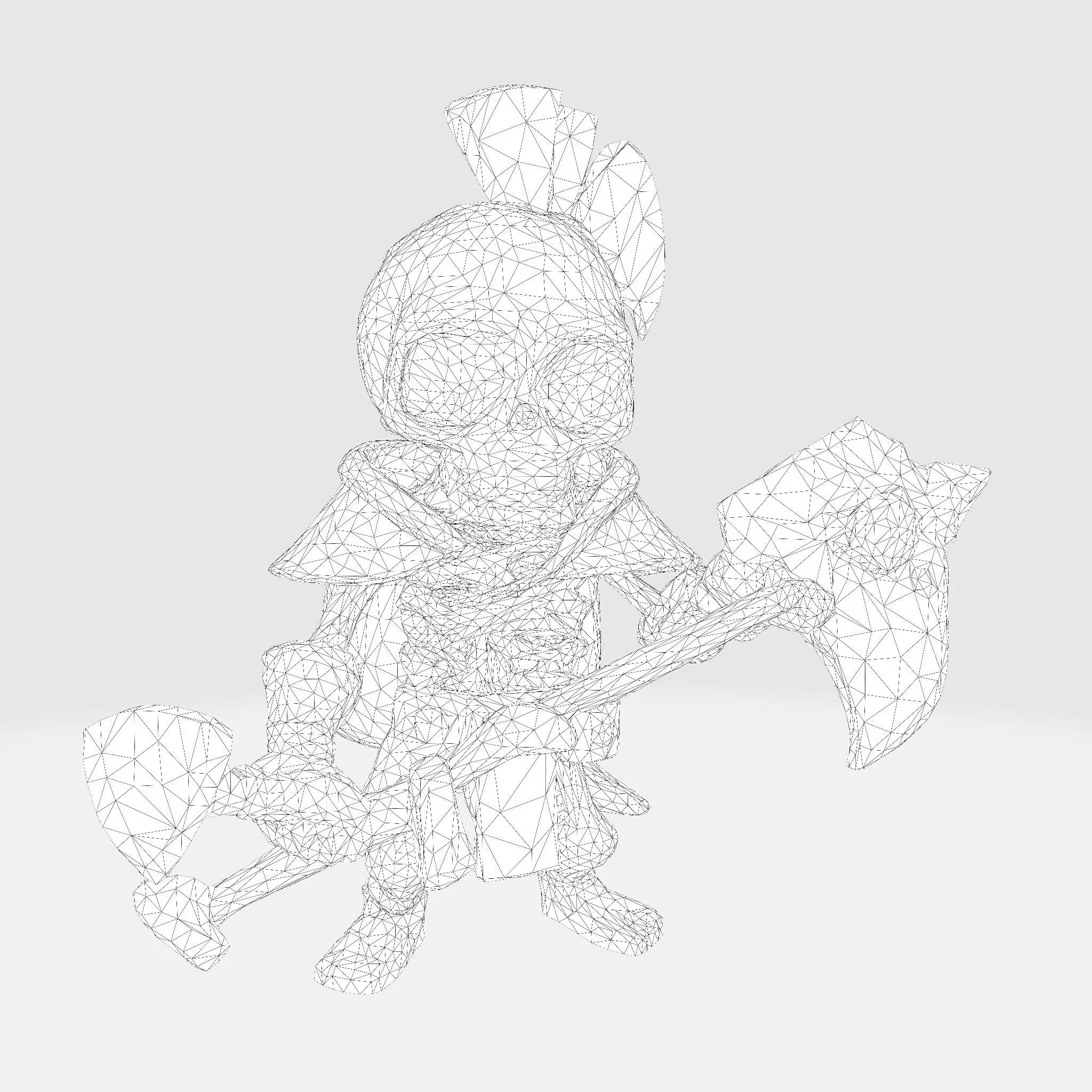 Cute Skeleton Warrior Norman for Print 3D print model_11