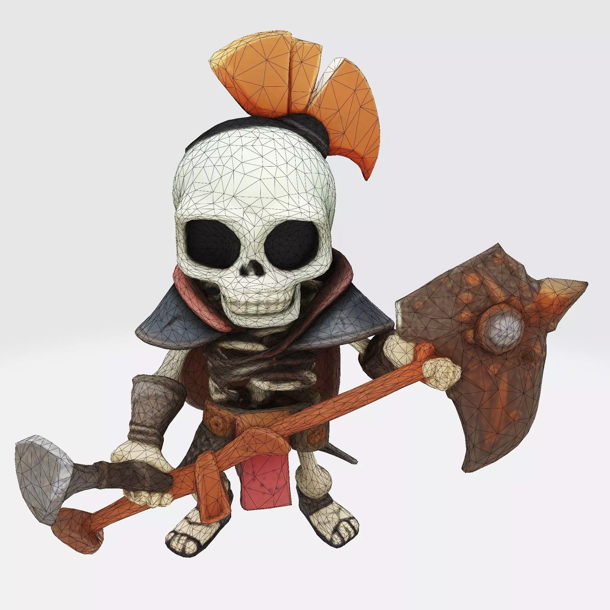 Cute Skeleton Warrior Norman for Print 3D print model_9