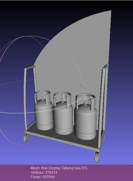 Rak Display Tabung Gas Free 3D model_1