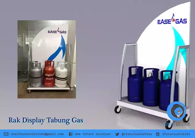 Rak Display Tabung Gas Free 3D model