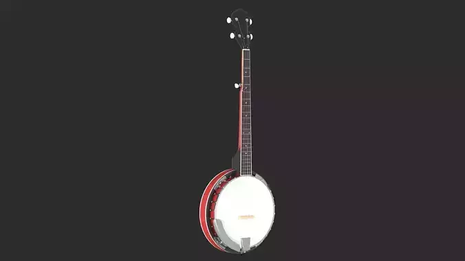5-String Banjo 3D Model