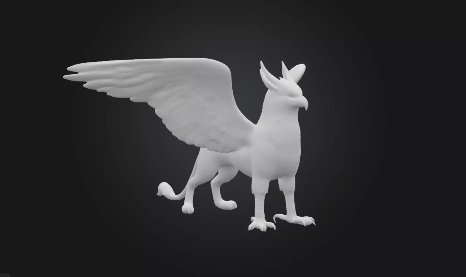 Fantasy Mythical Griffin Bird 3D model Low-poly 3D model_5