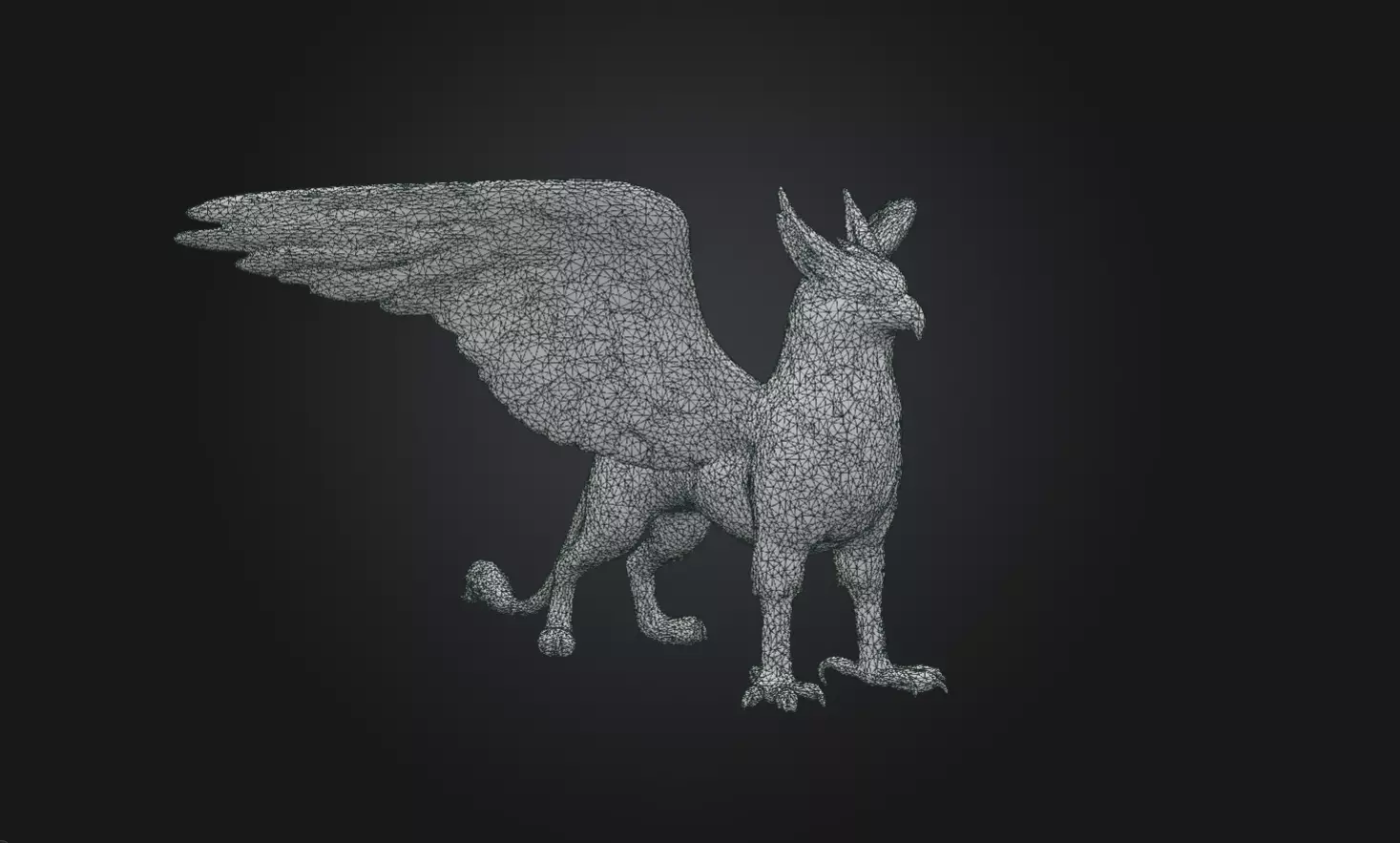 Fantasy Mythical Griffin Bird 3D model Low-poly 3D model_6