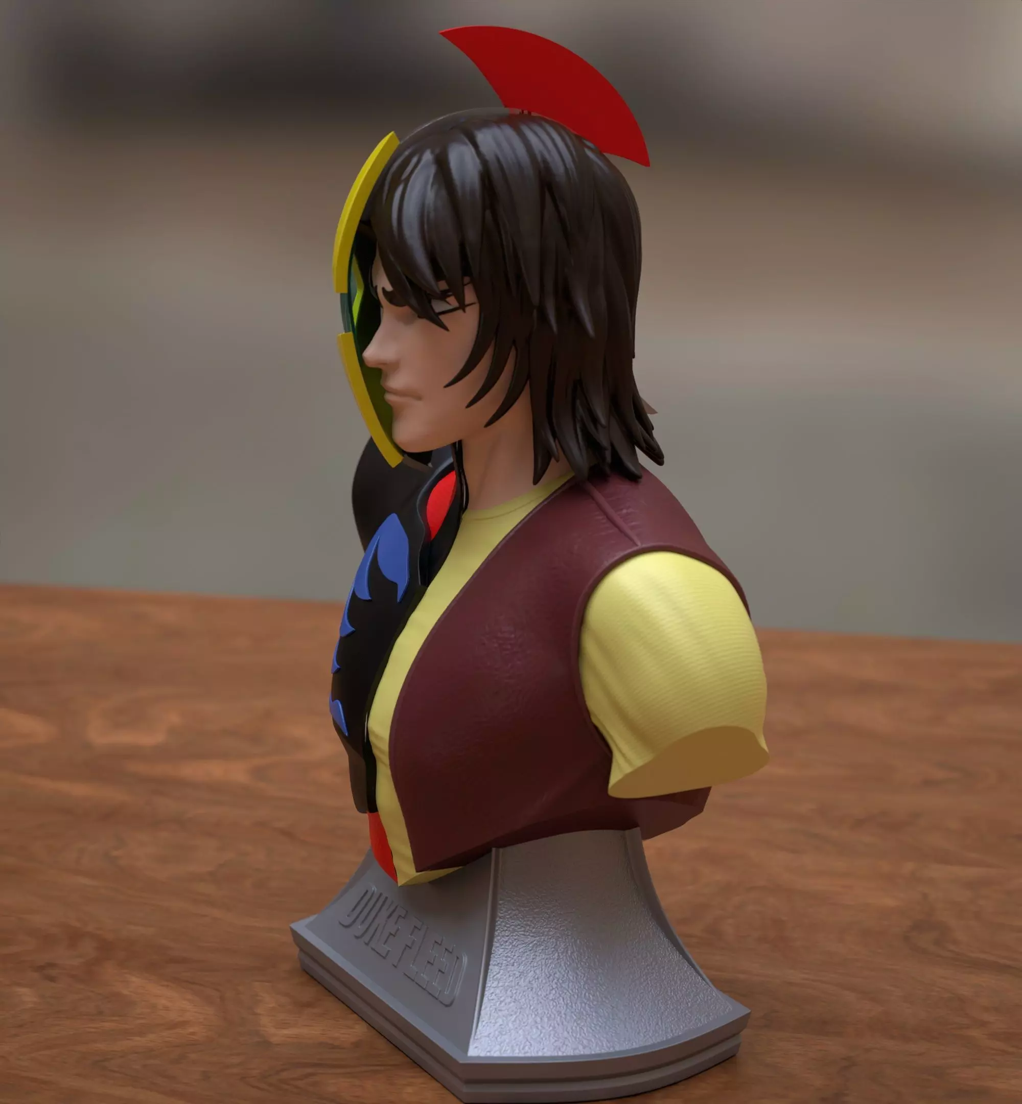 Actarus Bust 3D print model_5