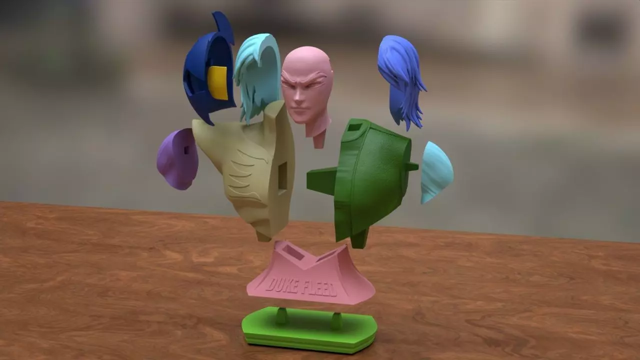 Actarus Bust 3D print model_6