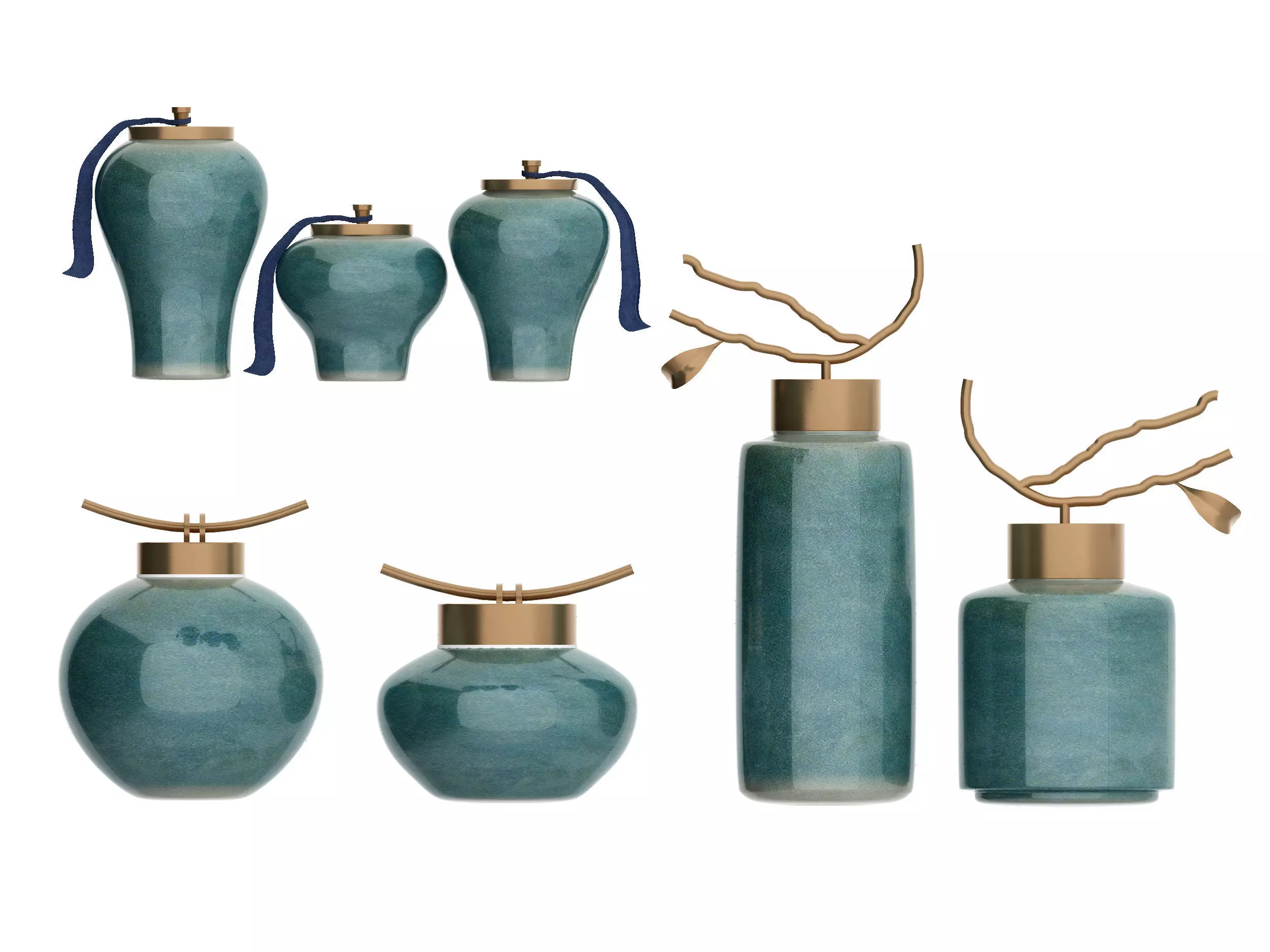 ChineseVase chinese porcelain vases Low-poly 3D model