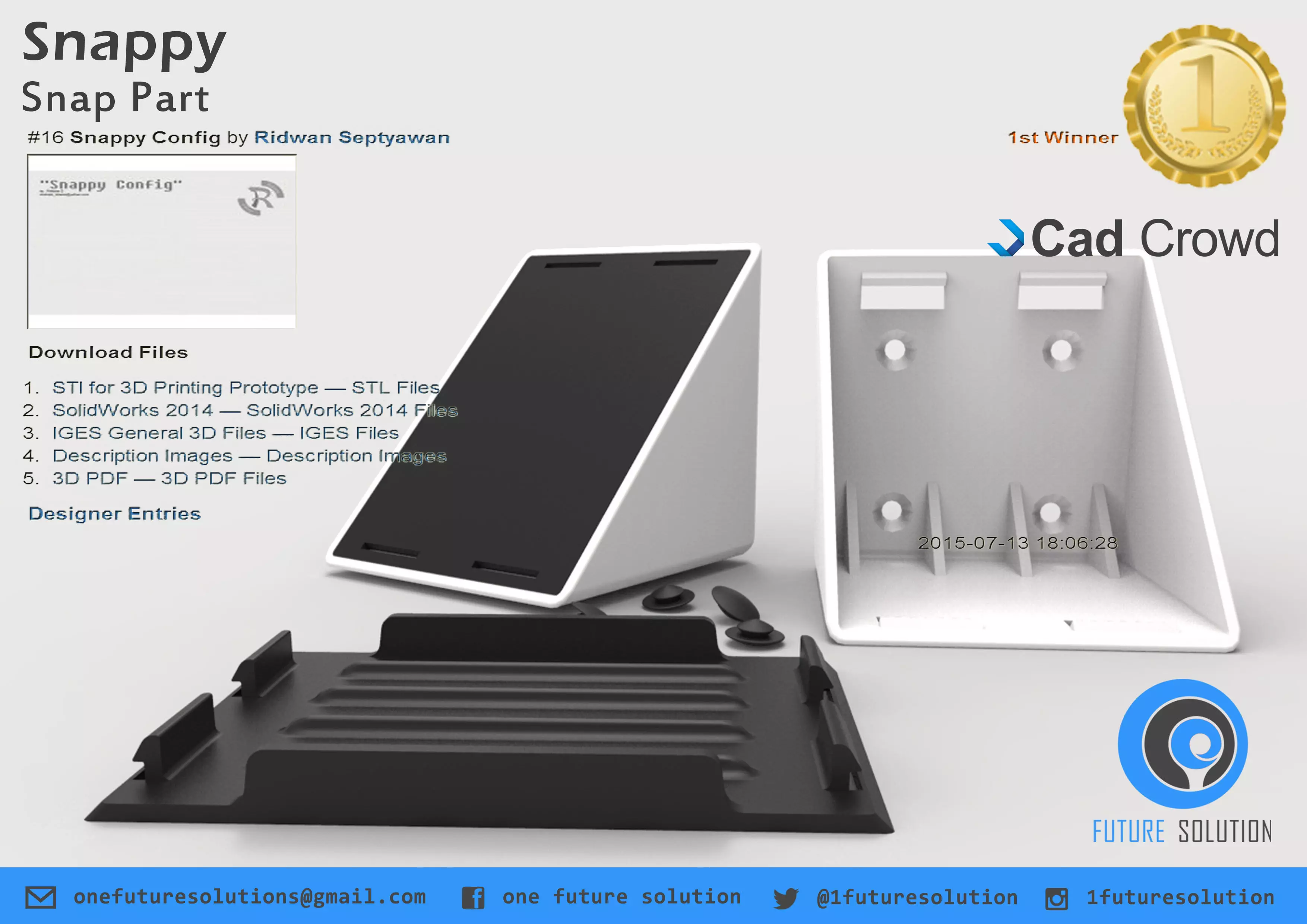 Snappy ipad tablet stand Free 3D model