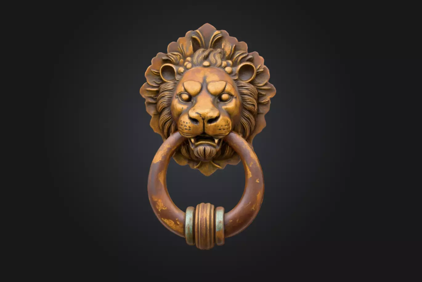 Guardian Lion Door knob 3D print model