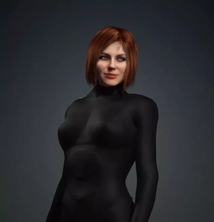 Realistic Rigged Female Sci-Fi Character 3D model_4